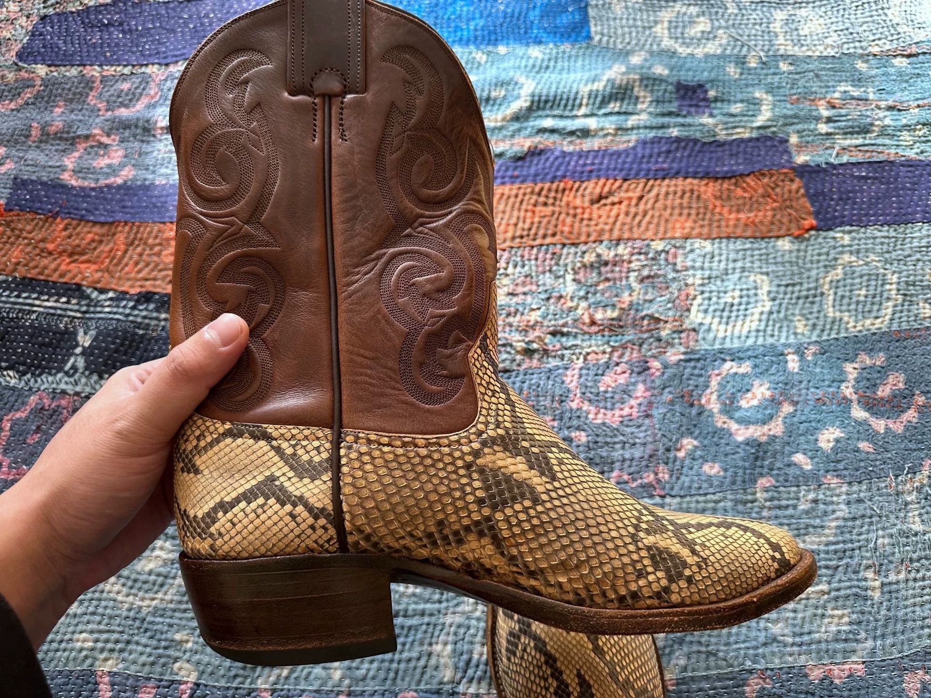 RRL Ralph Lauren RRL Snake Skin Western Boots Size US 9.5 / EU 42-43 - 3 Thumbnail