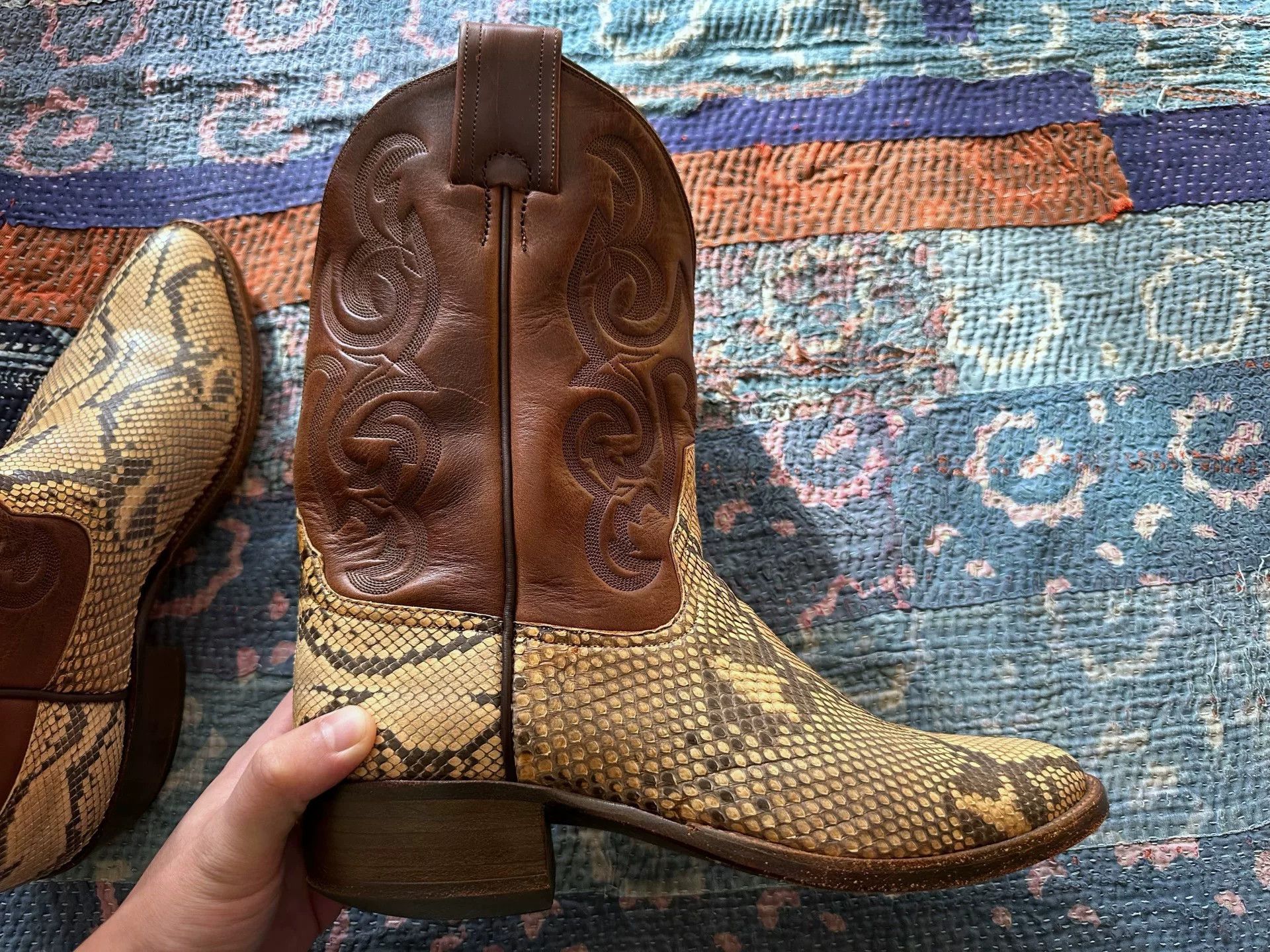 RRL Ralph Lauren RRL Snake Skin Western Boots Size US 9.5 / EU 42-43 - 2 Thumbnail