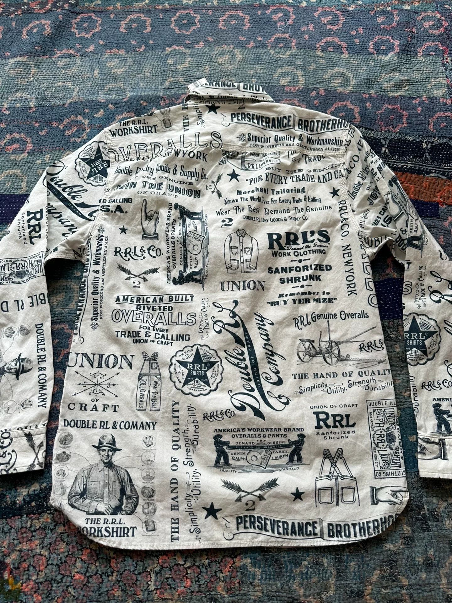 RRL Ralph Lauren RRL Graffiti Utility Shirt Size US M / EU 48-50 / 2 - 2 Thumbnail
