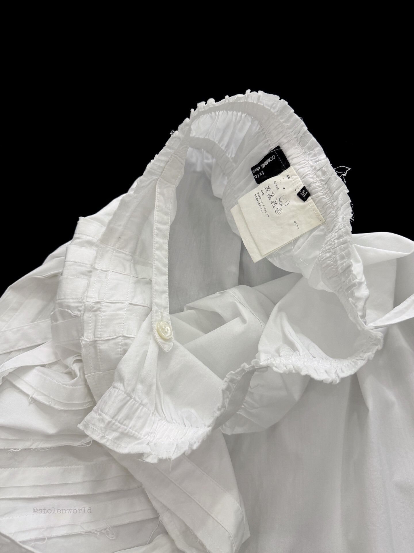 Comme des Garcons White Pleated Wrap Skirt by Comme des Garçons Size 26" / US 2 / IT 38 - 7 Thumbnail