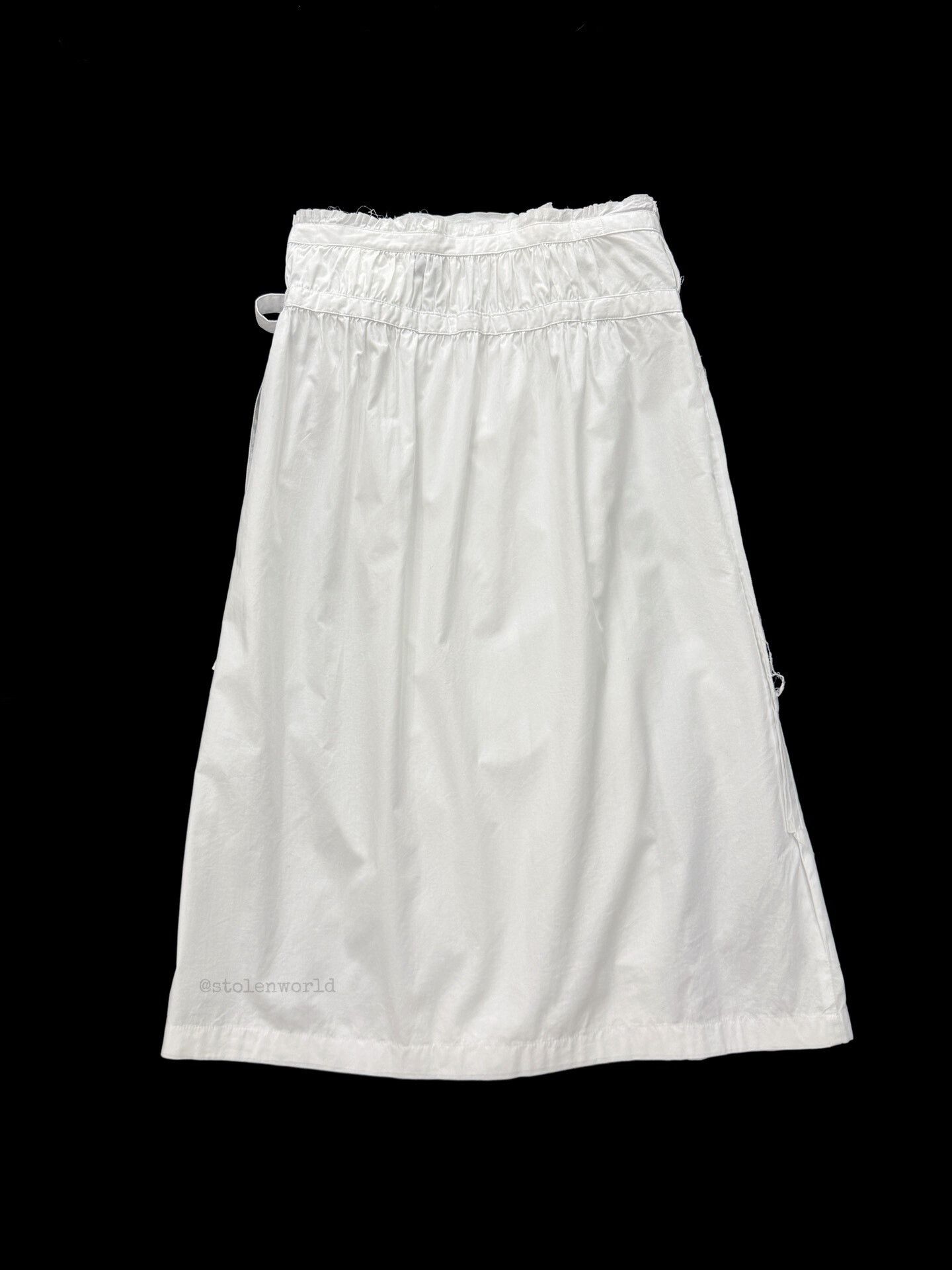 Comme des Garcons White Pleated Wrap Skirt by Comme des Garçons Size 26" / US 2 / IT 38 - 9 Thumbnail