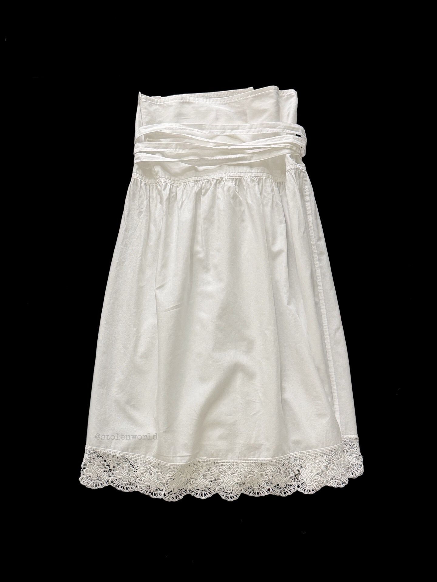 Comme des Garcons Comme des Garçons White Lace Wrap Skirt Size 27" / US 4 / IT 40 - 4 Thumbnail