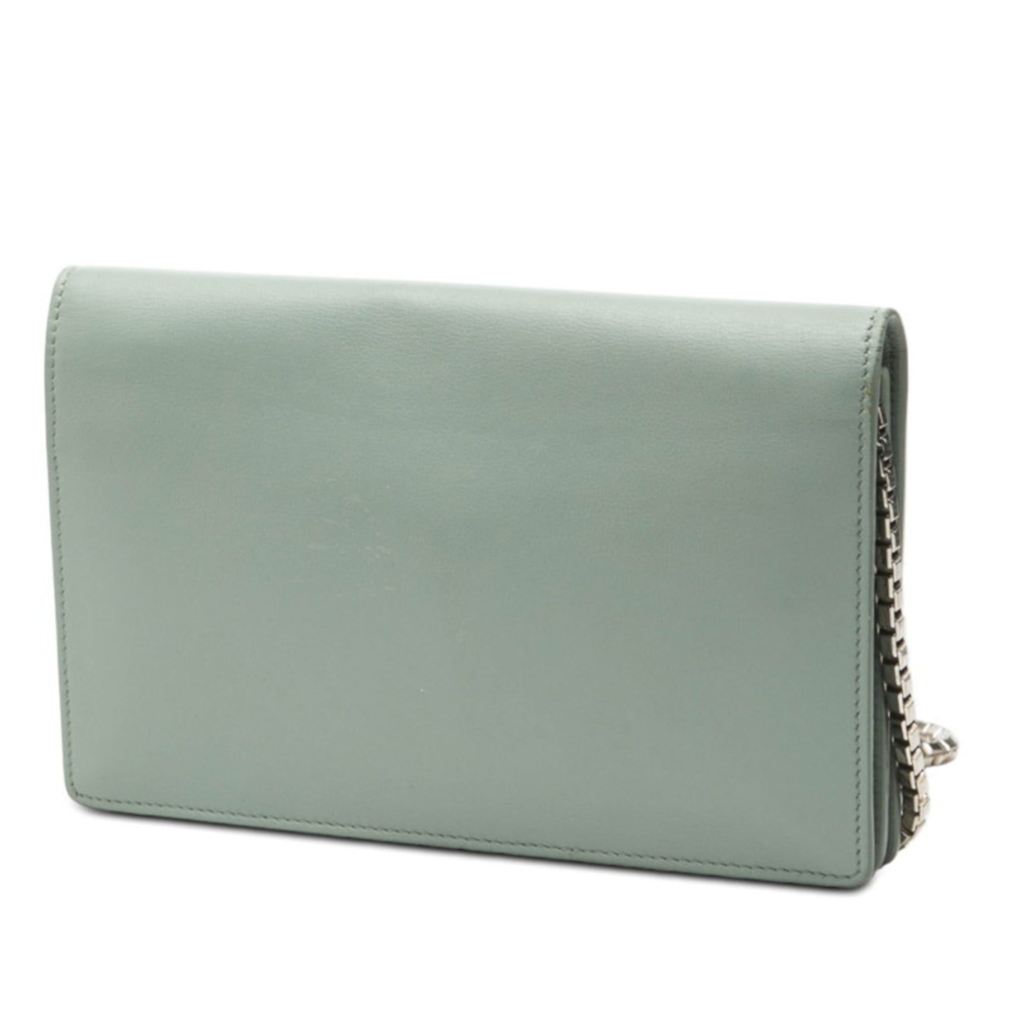 Balenciaga Balenciaga Chain Shoulder Bag/Wallet 420837 Blue Leather Women's BALENCIAGA Size ONE SIZE - 2 Thumbnail