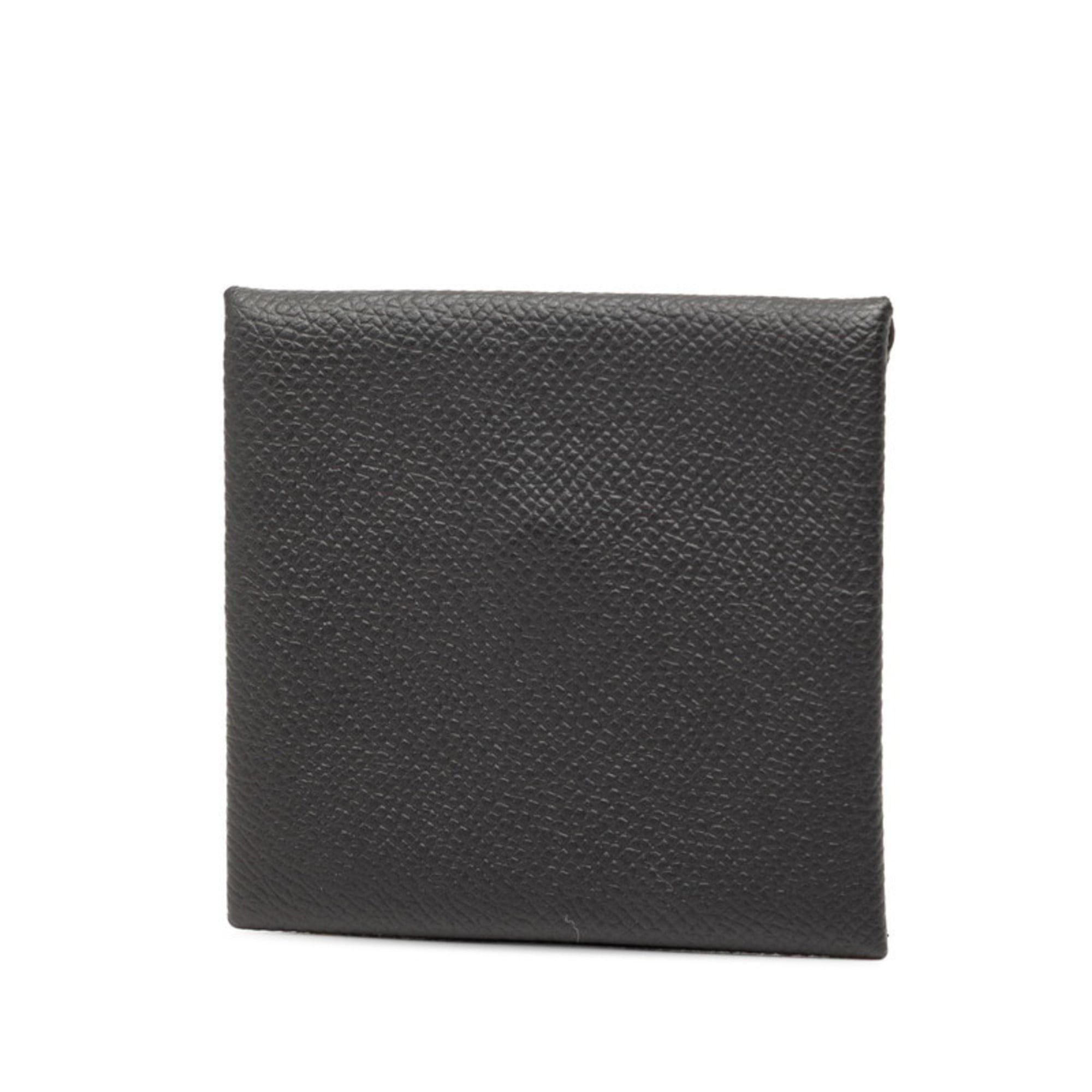 Hermes Hermès Bastia Wallet/Coin Case Black Epsom Leather Women's HERMES Size ONE SIZE - 2 Thumbnail