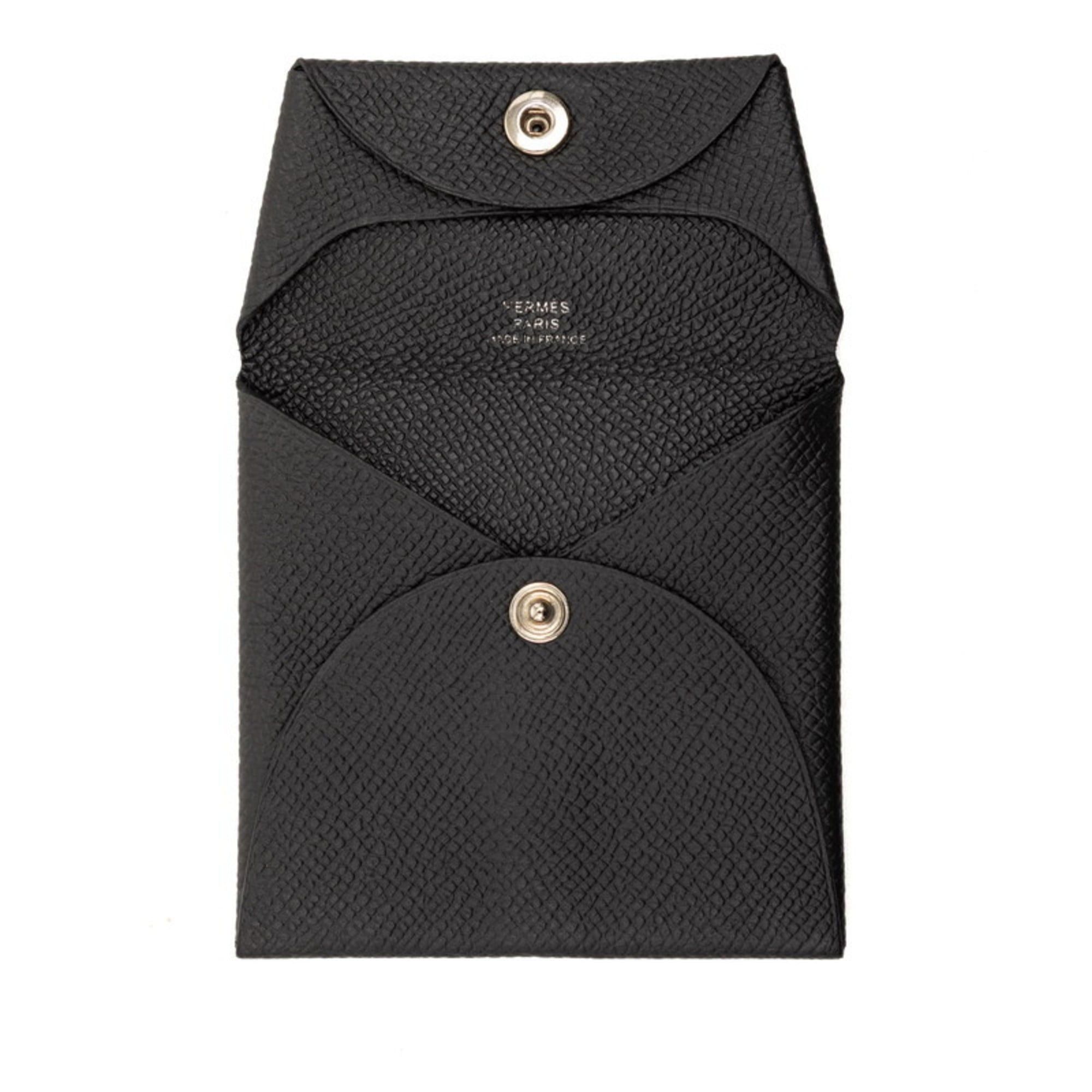 Hermes Hermès Bastia Wallet/Coin Case Black Epsom Leather Women's HERMES Size ONE SIZE - 4 Thumbnail