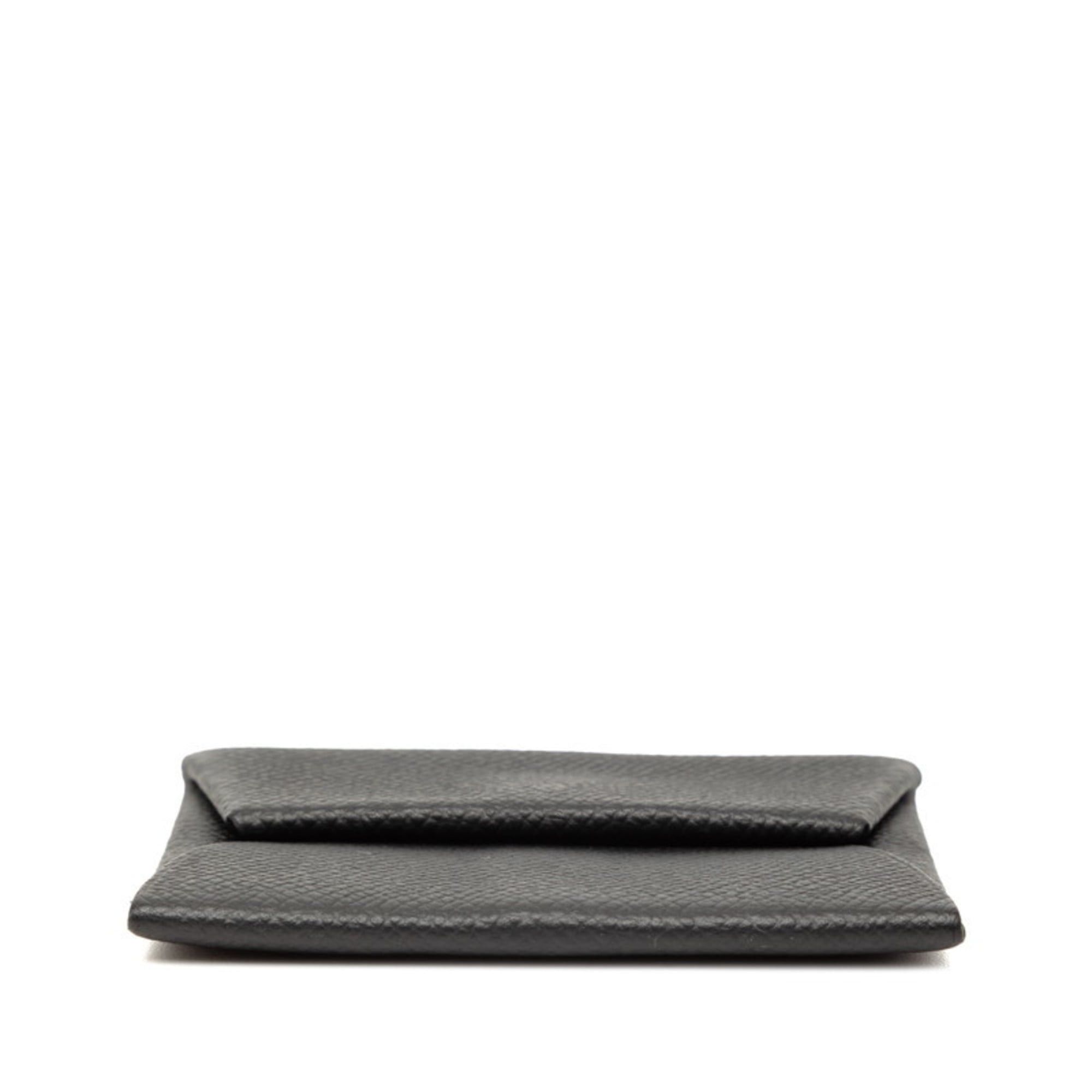 Hermes Hermès Bastia Wallet/Coin Case Black Epsom Leather Women's HERMES Size ONE SIZE - 3 Thumbnail