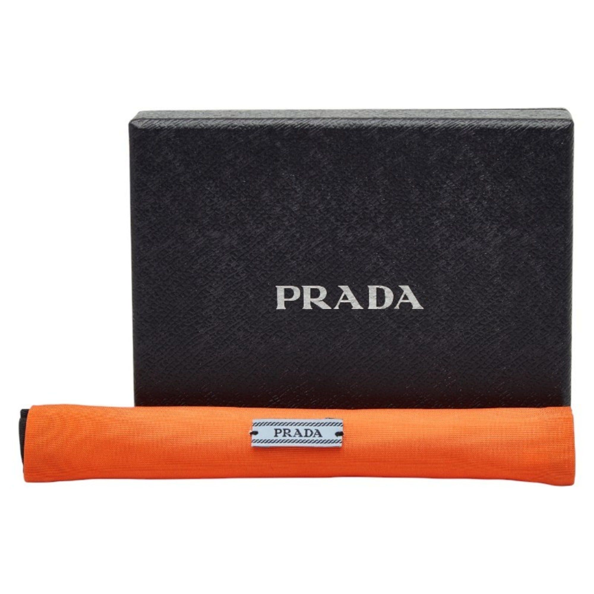 Prada Prada Triangle Logo Plate Wallet/Coin Case/Business Card Case 2MC084 Black Saffiano Leather Women's PRADA Size ONE SIZE - 8 Thumbnail