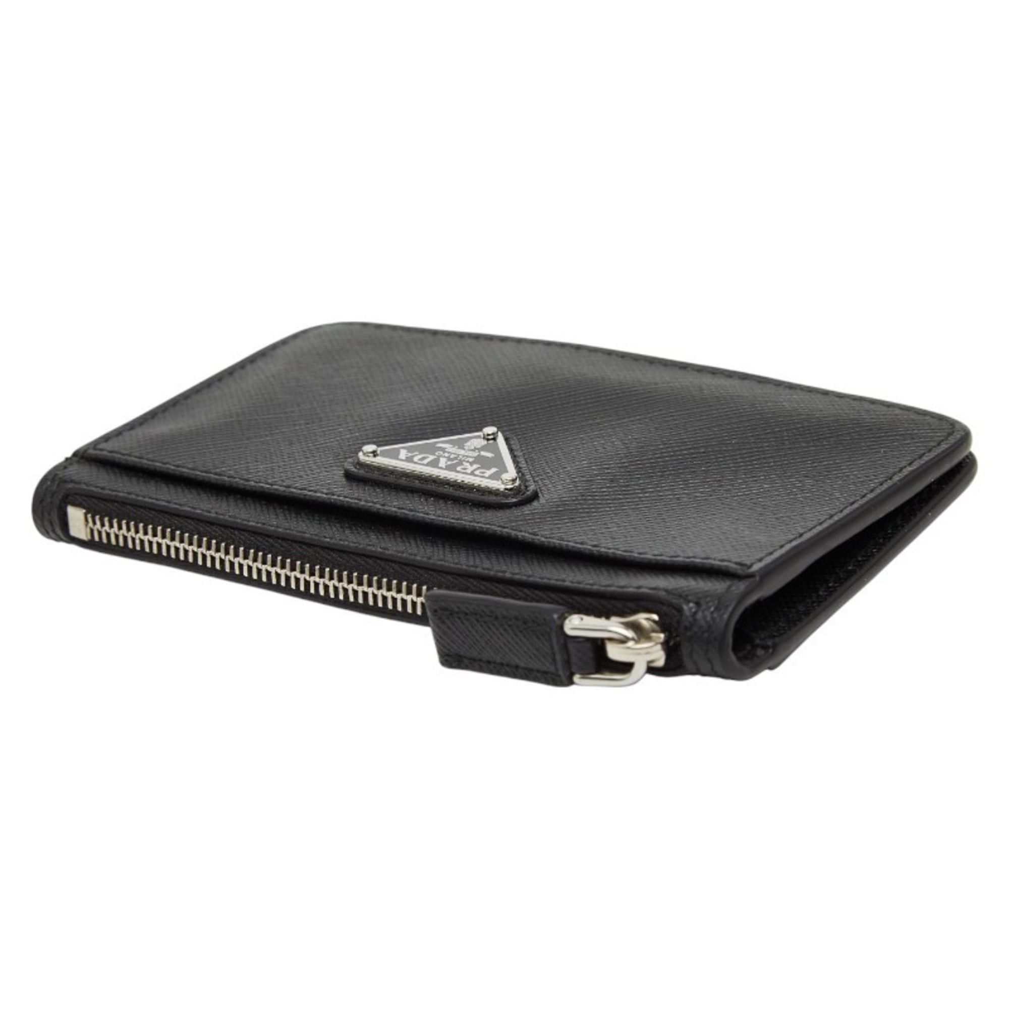 Prada Prada Triangle Logo Plate Wallet/Coin Case/Business Card Case 2MC084 Black Saffiano Leather Women's PRADA Size ONE SIZE - 5 Thumbnail