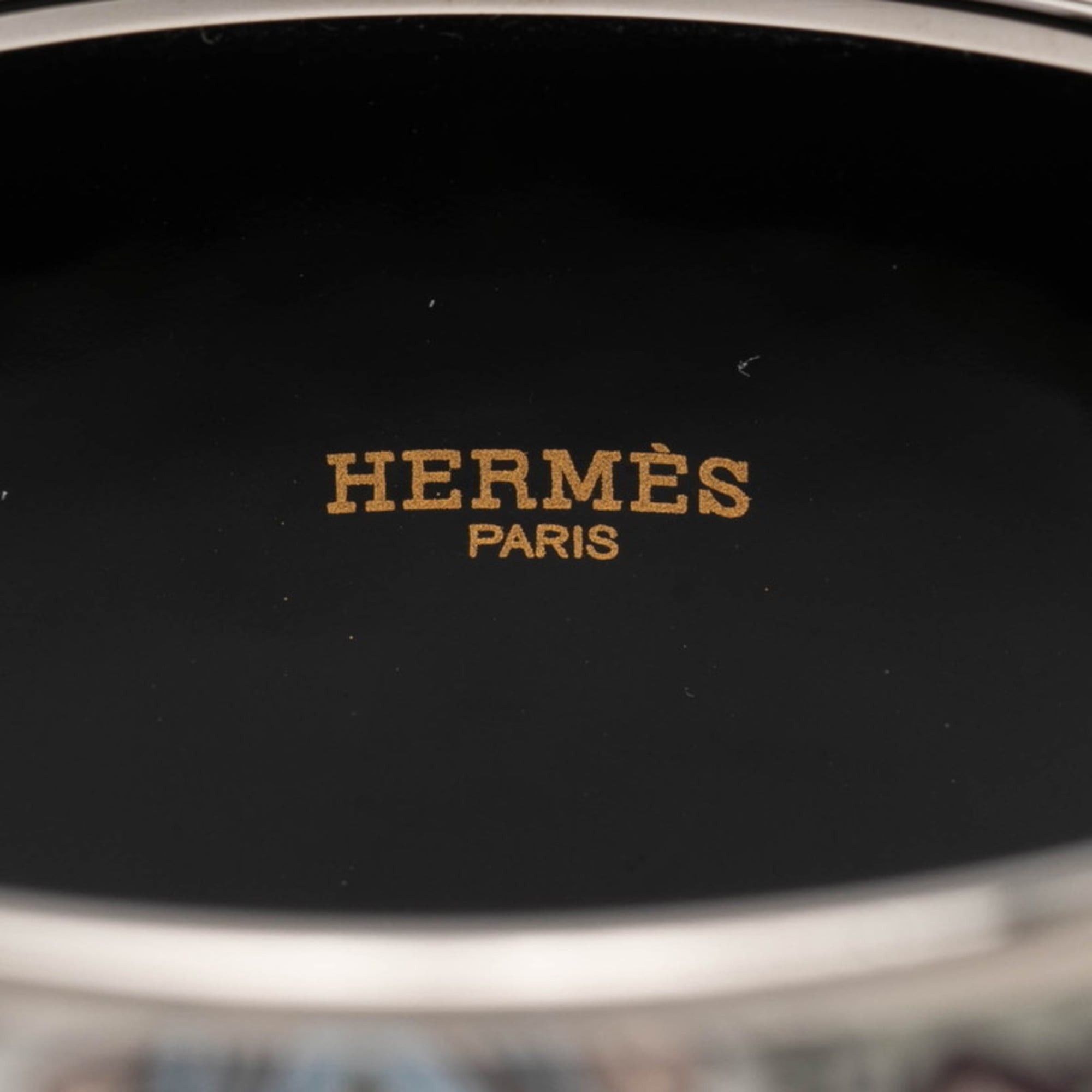 Hermes Hermes TGM Enamel Cloisonne Bangle in Silver and Multicolor Metal for Women Size ONE SIZE - 4 Thumbnail