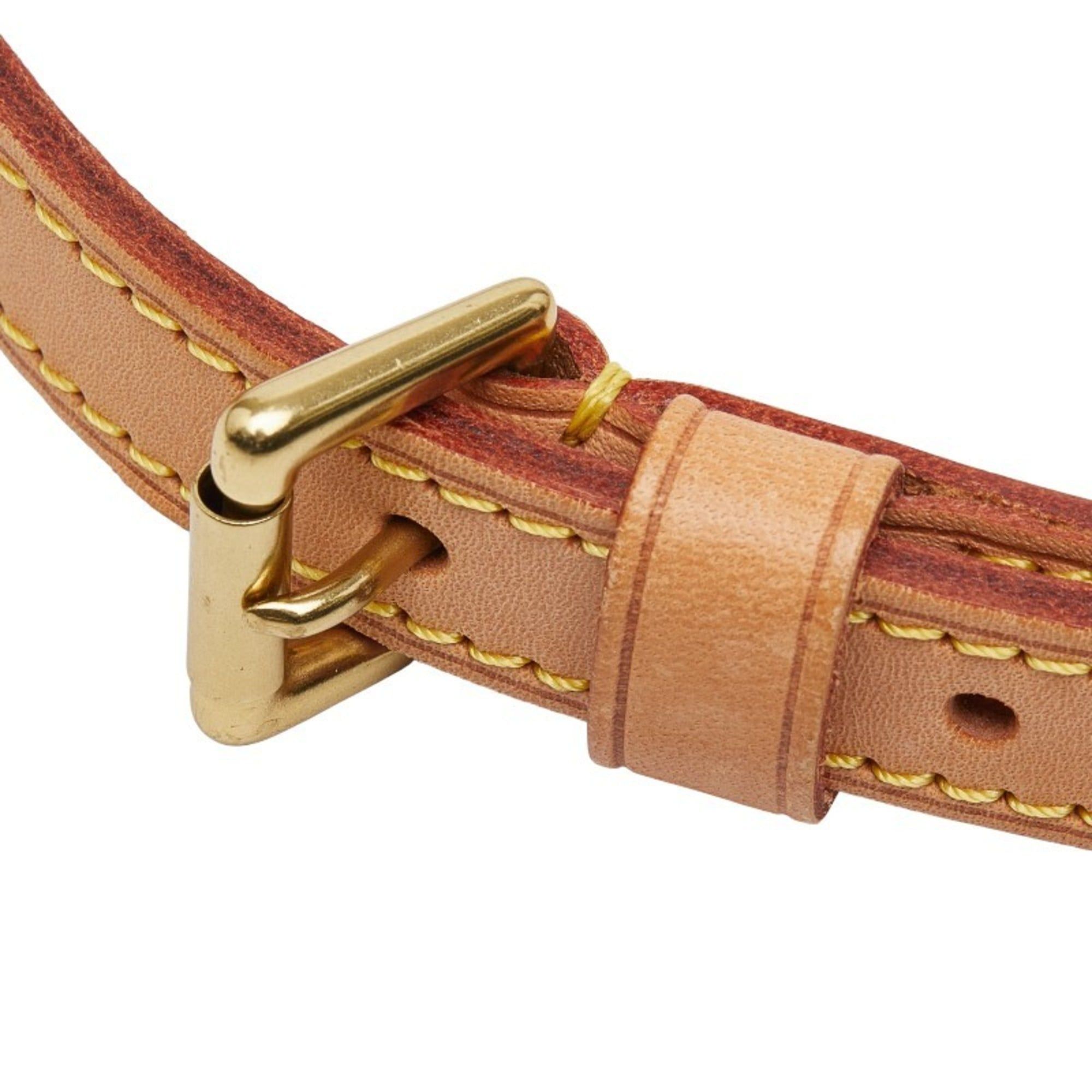 Louis Vuitton Louis Vuitton shoulder strap, beige leather, women's LOUIS VUITTON Size ONE SIZE - 2 Thumbnail