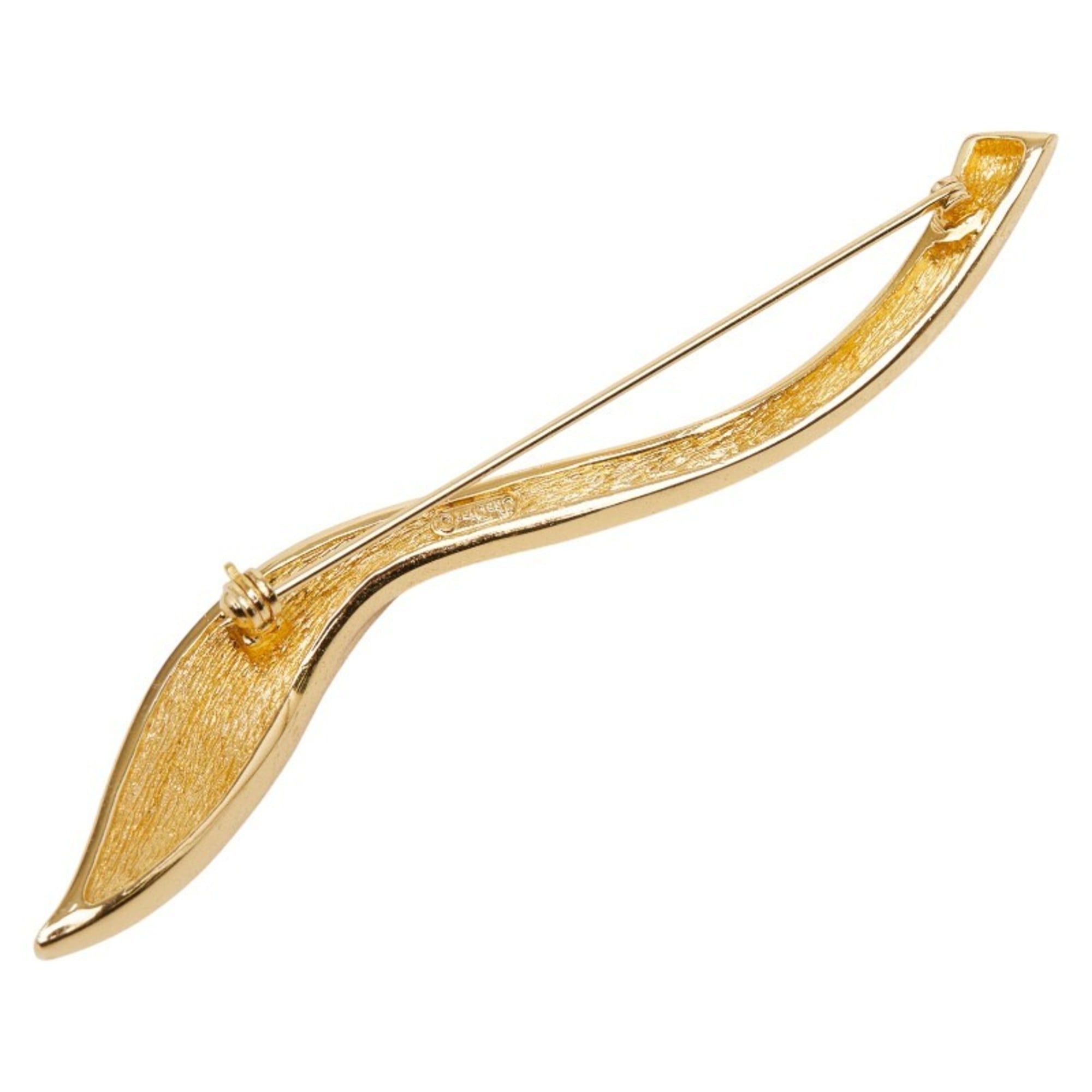 Dior Christian Dior Dior Brooch Gold Plated Rhinestones Women's Size ONE SIZE - 2 Thumbnail
