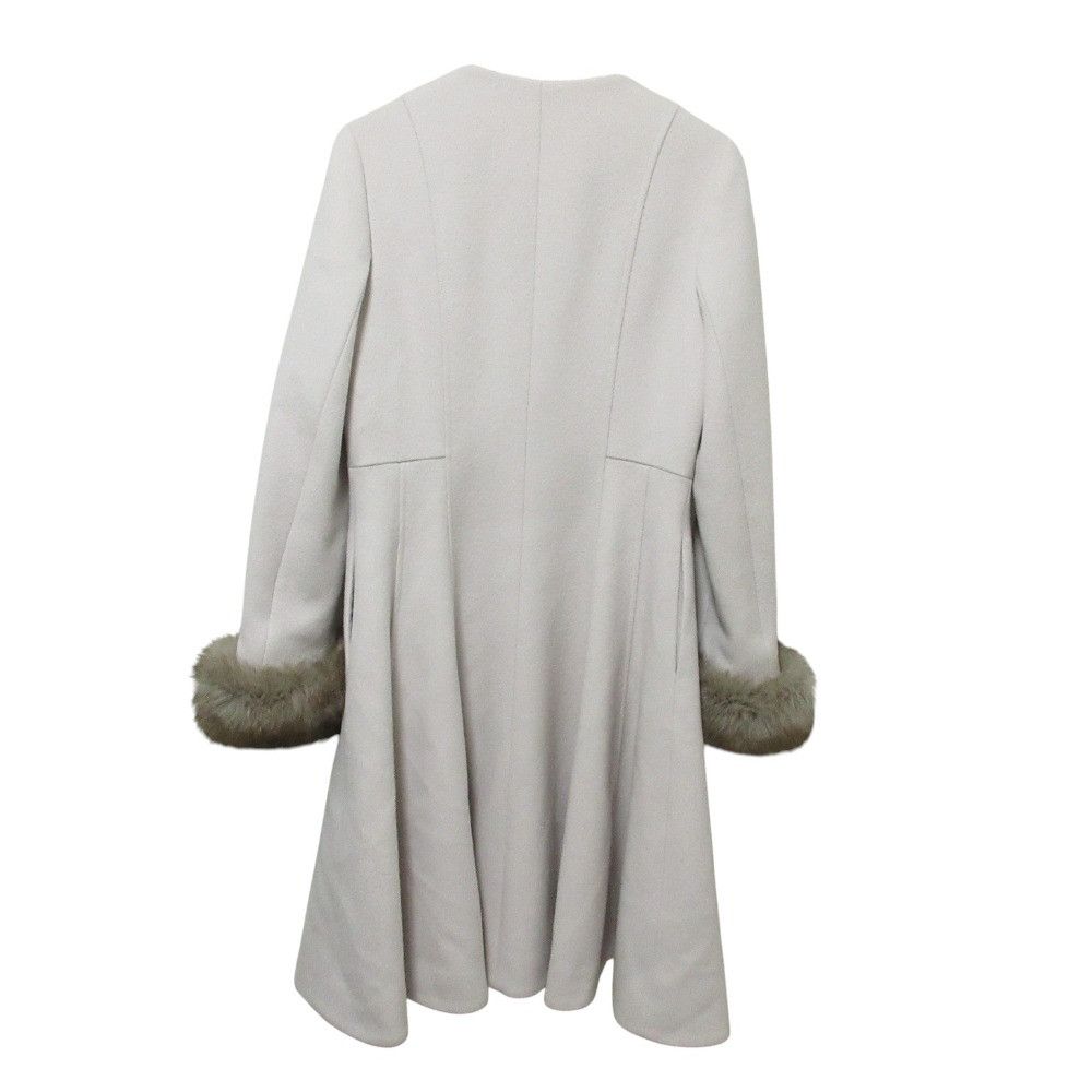 Other Other Aveniretoile Fur Cuffs No Collar Flare Long Coat Fur Outerwear DUTY FREE for USA Size ONE SIZE - 2 Thumbnail