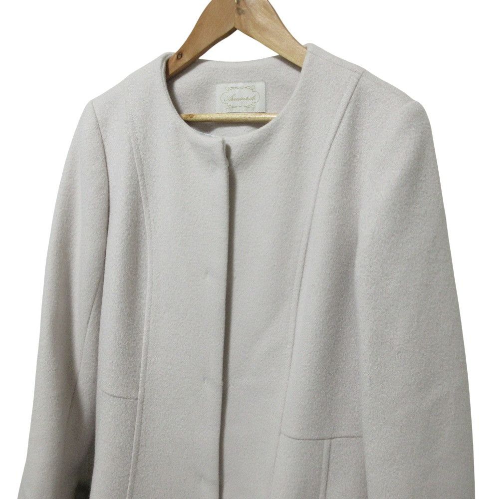 Other Other Aveniretoile Fur Cuffs No Collar Flare Long Coat Fur Outerwear DUTY FREE for USA Size ONE SIZE - 4 Thumbnail