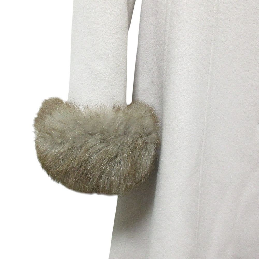 Other Other Aveniretoile Fur Cuffs No Collar Flare Long Coat Fur Outerwear DUTY FREE for USA Size ONE SIZE - 5 Thumbnail