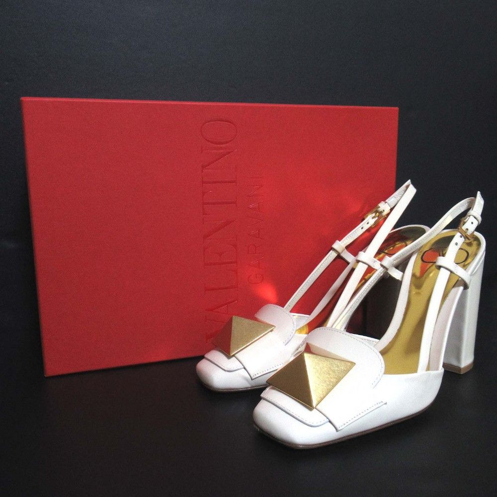 Valentino Valentino Valentino Garavani Roman Studs Calfskin Pumps Leather Shoes DUTY FREE for USA Size ONE SIZE - 11 Thumbnail