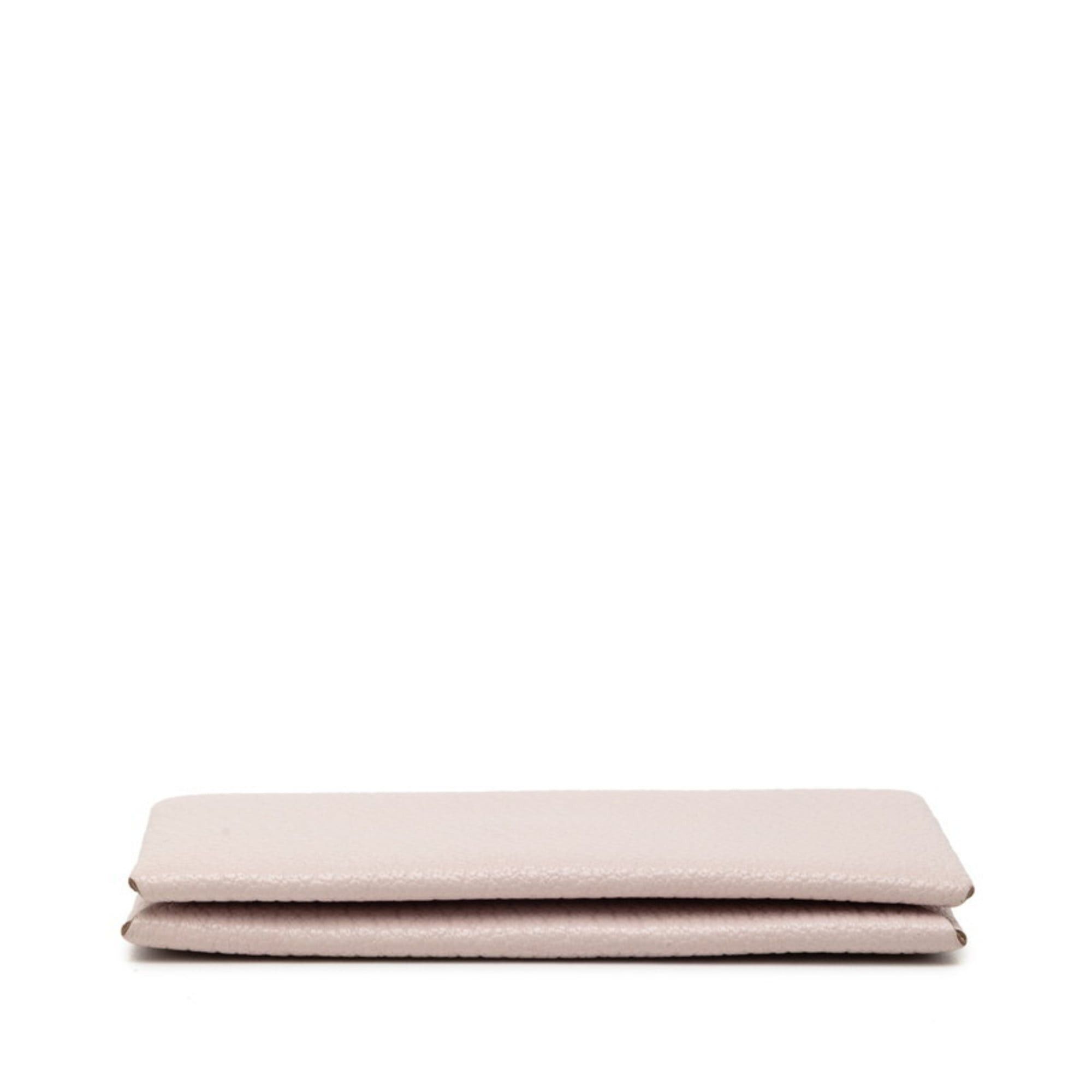 Hermes Hermes Hermès Calvi Business Card Case, Mauve Pale Pink Chevre Mysore, Women's Size ONE SIZE - 3 Thumbnail