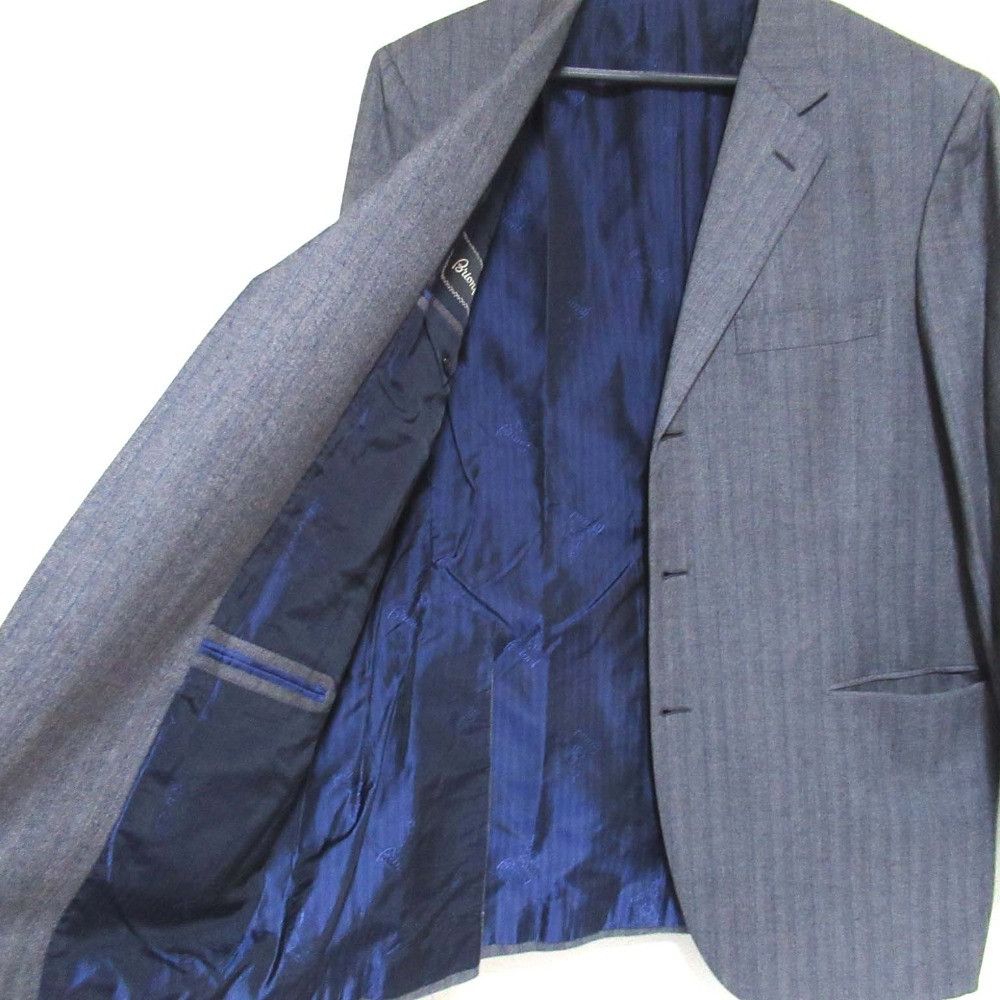Other Other Brioni 3B Herringbone Pinstripe Suit Textile Suits DUTY FREE for USA Size ONE SIZE - 5 Thumbnail
