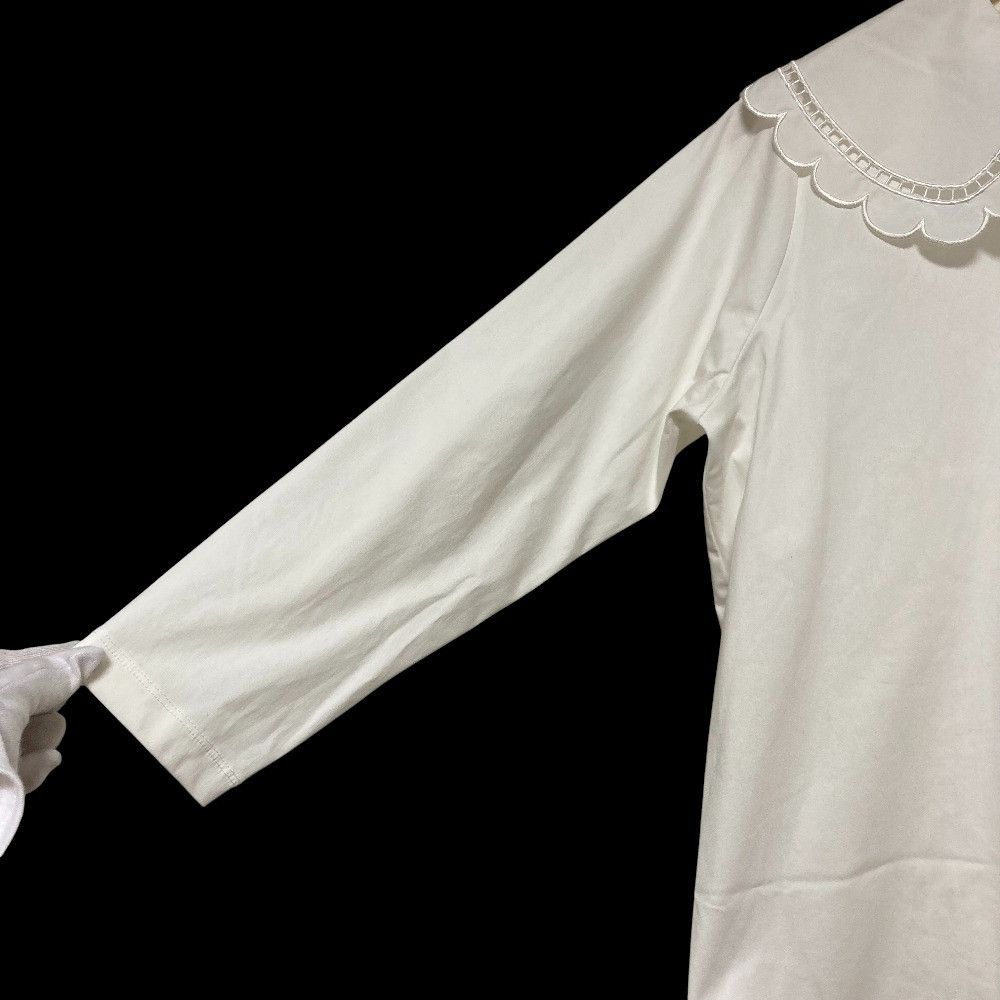 Other Other yori Scallop Collar Long Sleeve Tee Textile Tops YR2211-137AW DUTY FREE for USA Size ONE SIZE - 4 Thumbnail