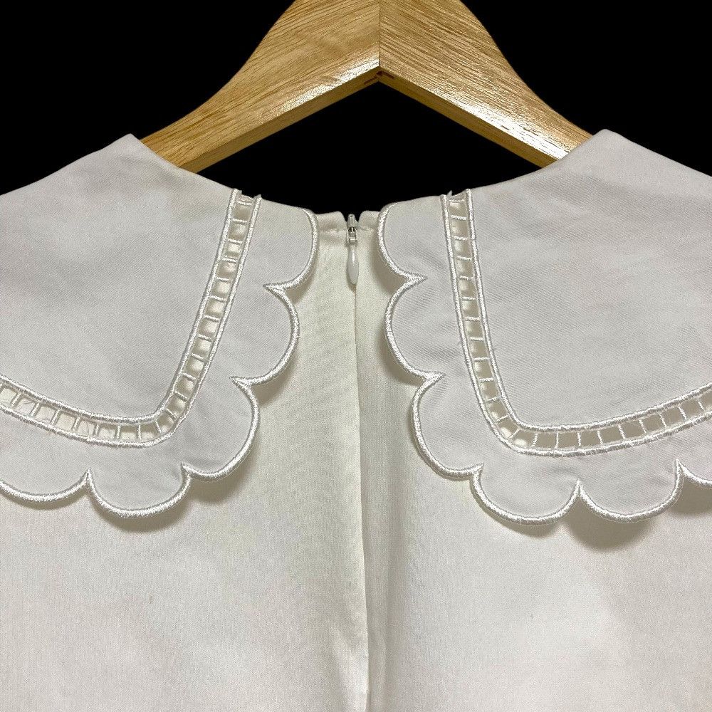 Other Other yori Scallop Collar Long Sleeve Tee Textile Tops YR2211-137AW DUTY FREE for USA Size ONE SIZE - 5 Thumbnail