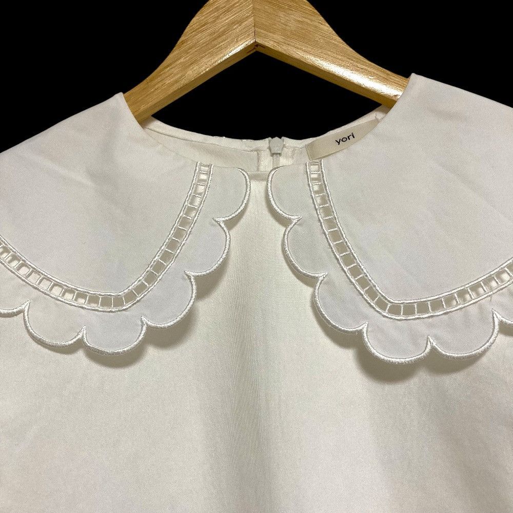 Other Other yori Scallop Collar Long Sleeve Tee Textile Tops YR2211-137AW DUTY FREE for USA Size ONE SIZE - 3 Thumbnail