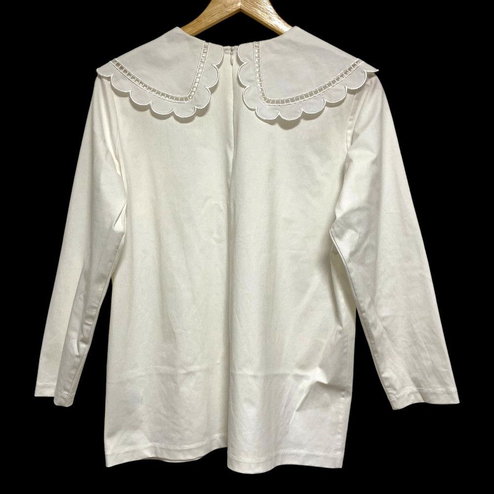 Other Other yori Scallop Collar Long Sleeve Tee Textile Tops YR2211-137AW DUTY FREE for USA Size ONE SIZE - 2 Thumbnail