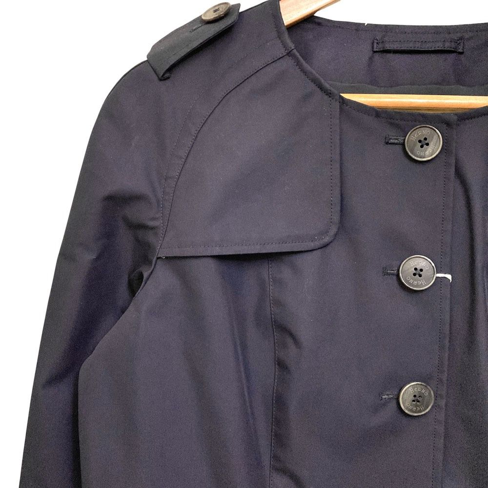 Other Other Herno No Collar Single Trench Coat Textile Outerwear DUTY FREE for USA Size ONE SIZE - 4 Thumbnail