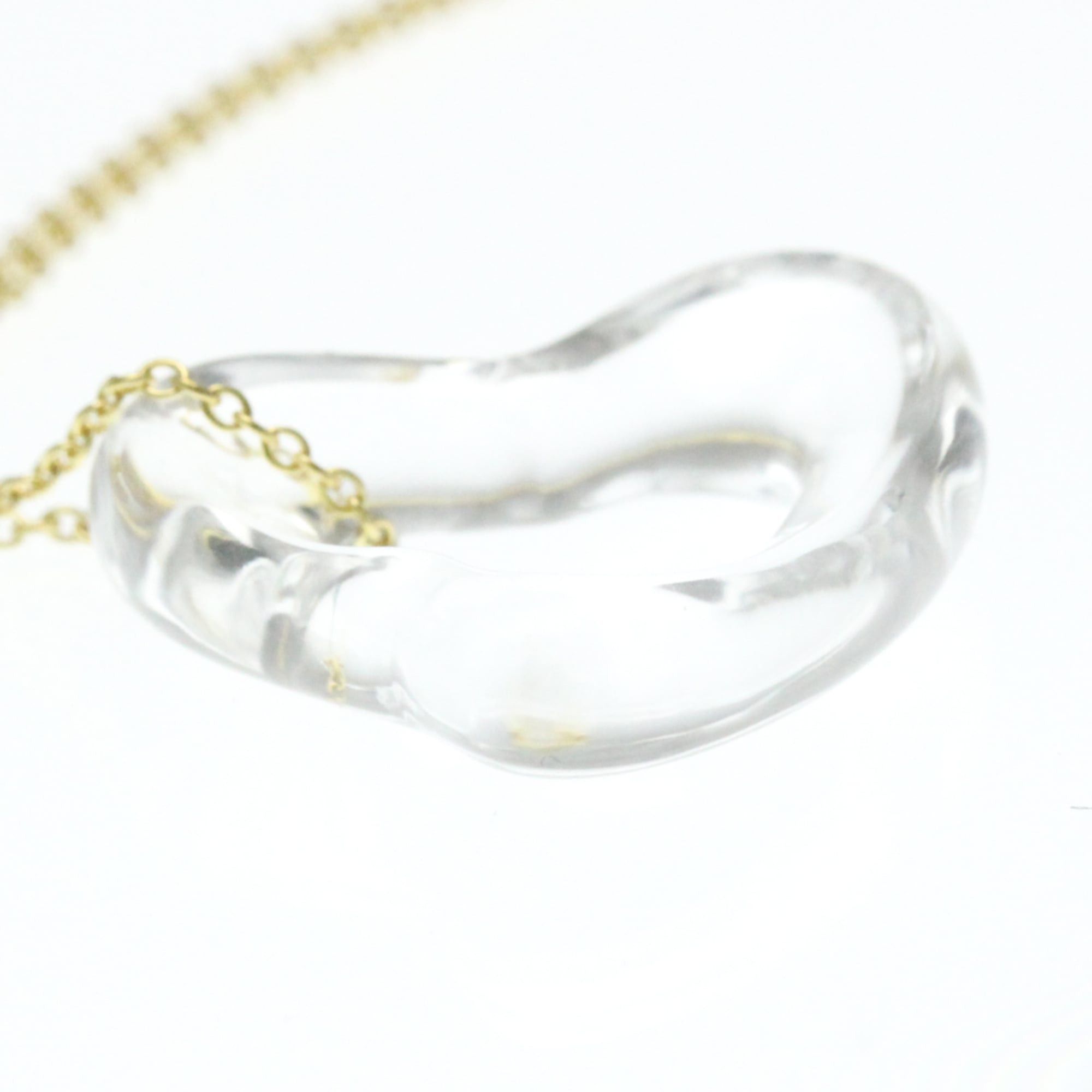 Tiffany & Co. Tiffany Open Heart Lock Crystal Necklace Yellow Gold (18K) Crystal Men,Women Fashion Pendant Necklace (Gold) Size ONE SIZE - 2 Thumbnail