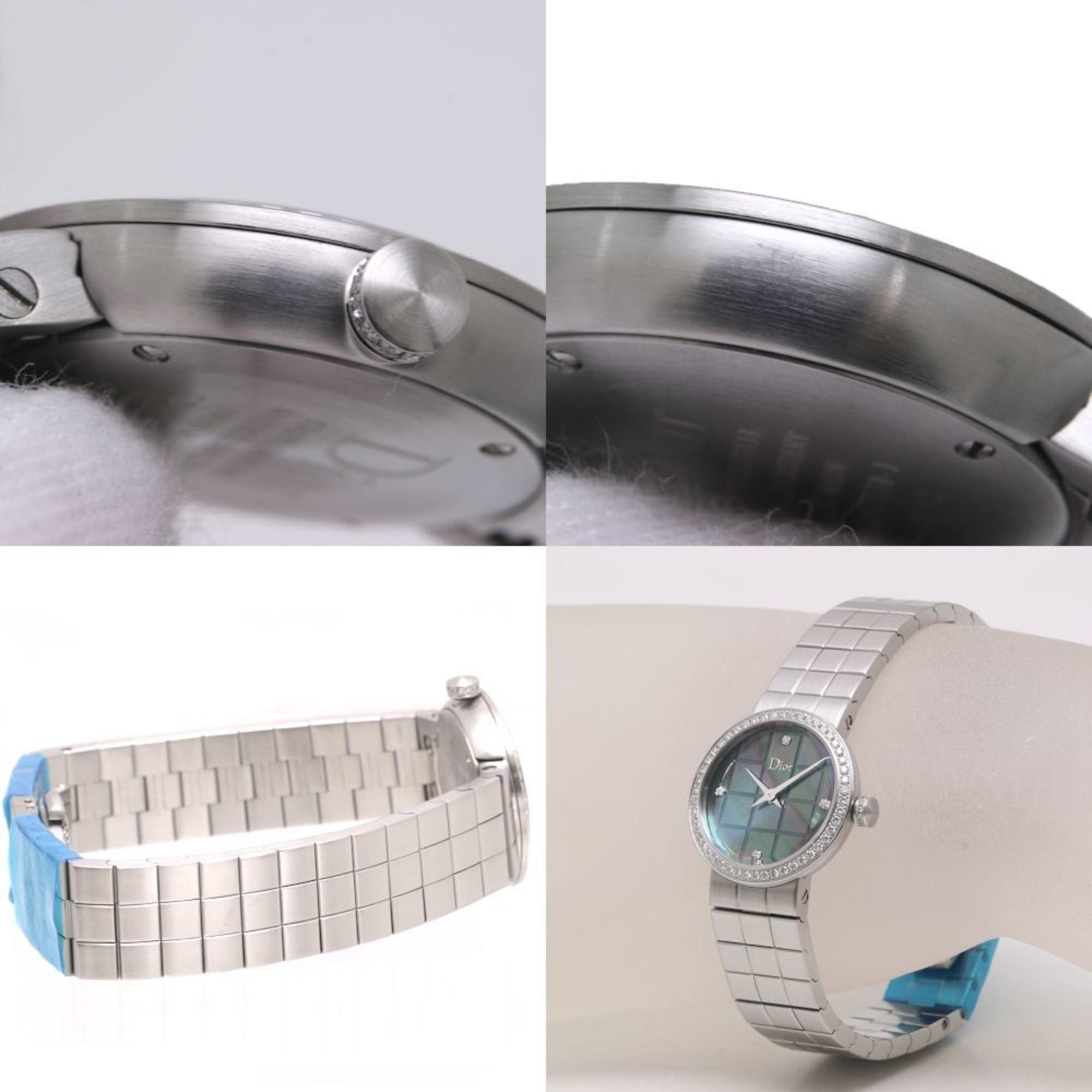 Dior Christian Dior La D de CD047110M002 Watch with 4 Diamonds and Diamond Bezel, Stainless Steel, Women's, 39934 Size ONE SIZE - 6 Thumbnail