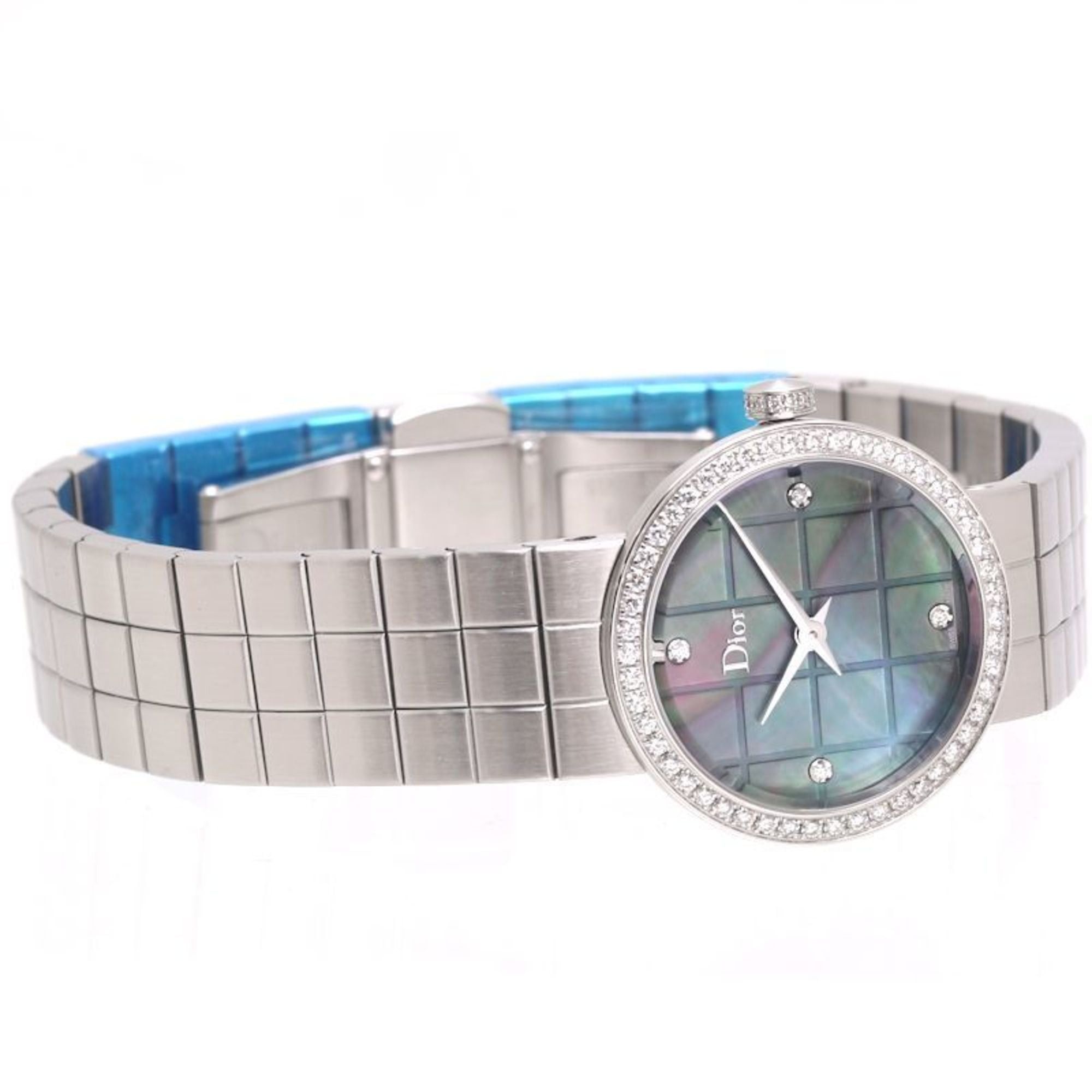 Dior Christian Dior La D de CD047110M002 Watch with 4 Diamonds and Diamond Bezel, Stainless Steel, Women's, 39934 Size ONE SIZE - 5 Thumbnail