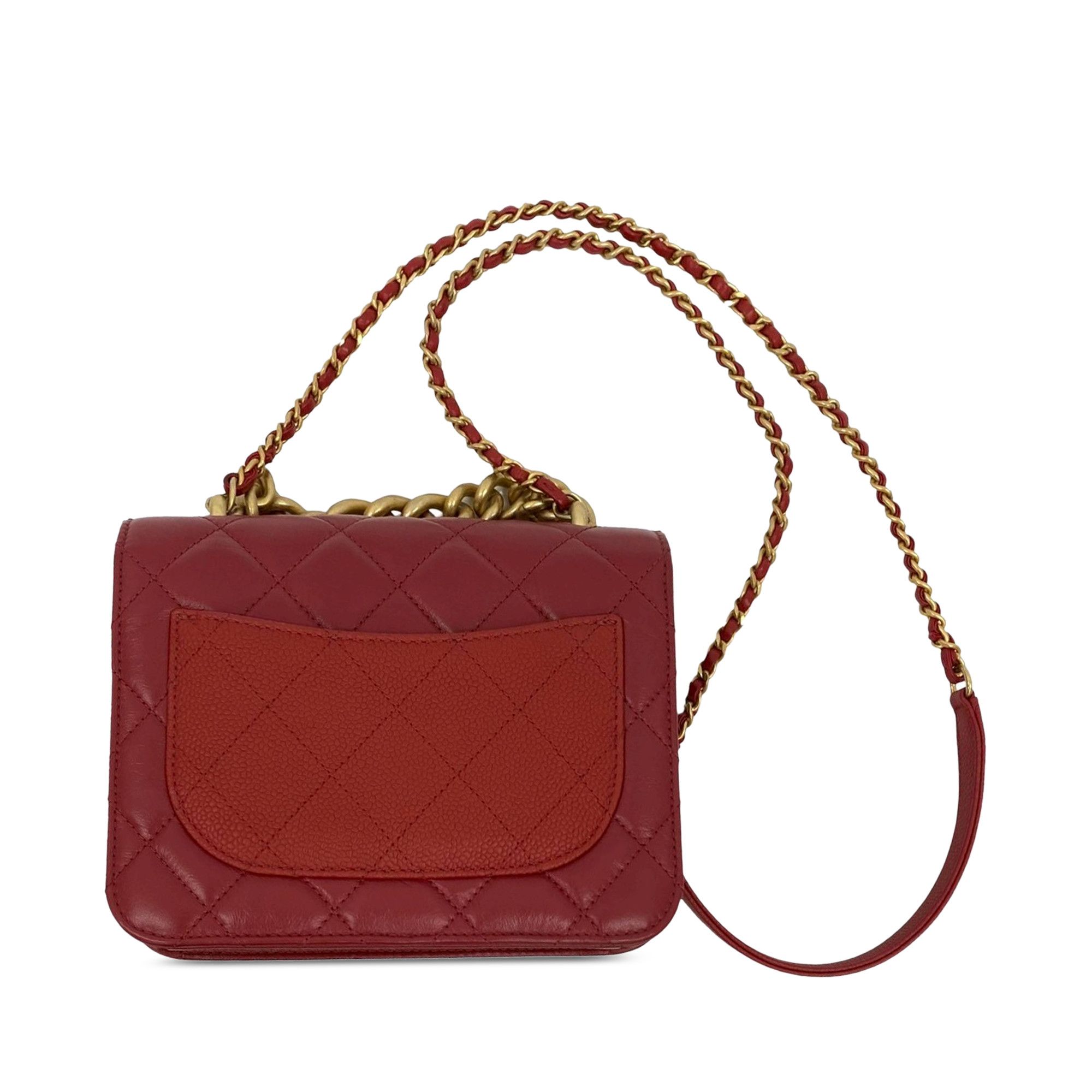 Chanel Chanel Mini Quilted Calfskin and Caviar Chain Handle Flap Size ONE SIZE - 2 Thumbnail