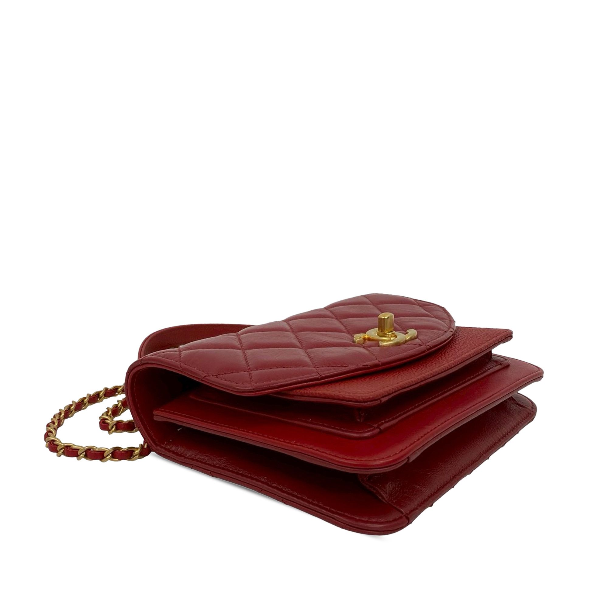 Chanel Chanel Mini Quilted Calfskin and Caviar Chain Handle Flap Size ONE SIZE - 3 Thumbnail