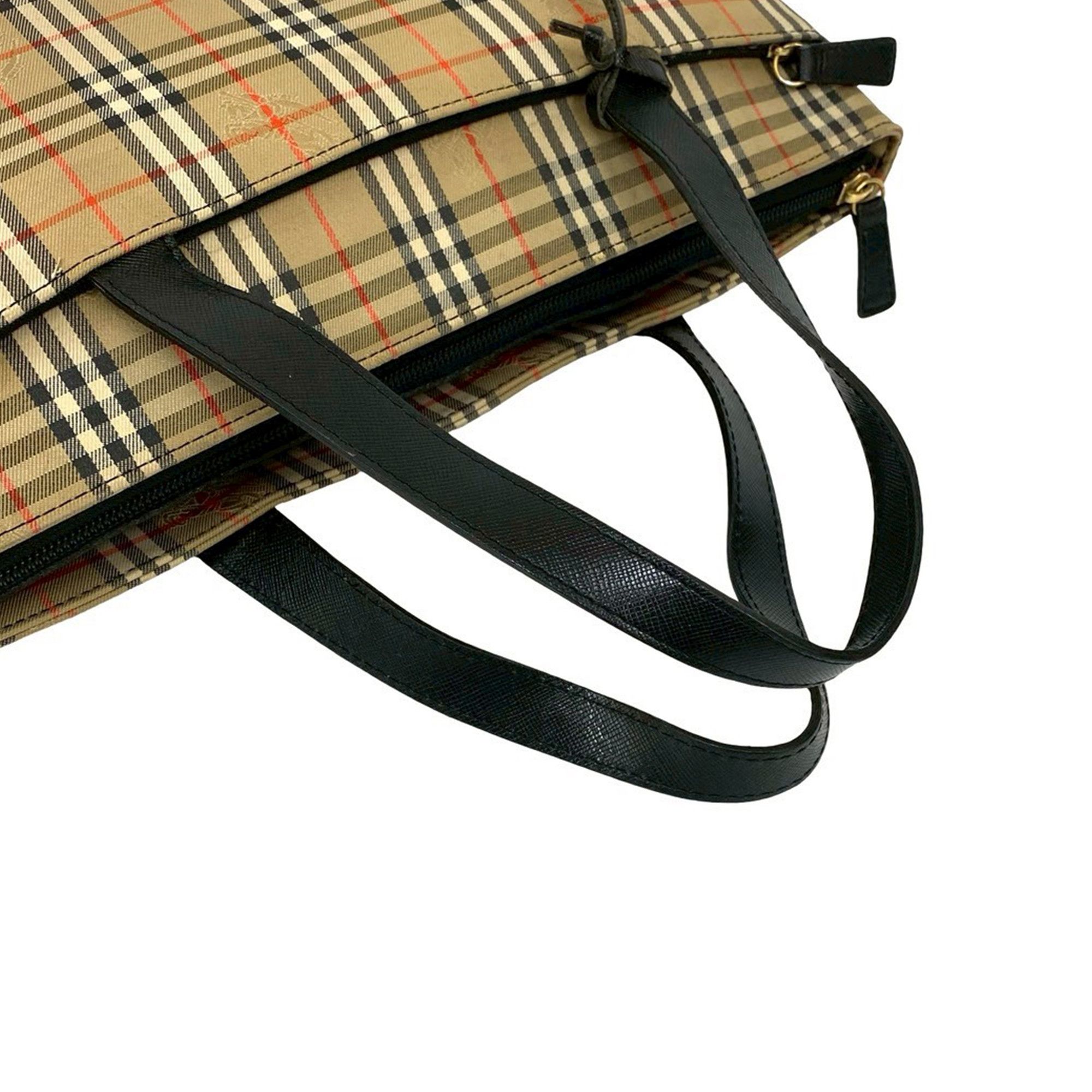 Burberry Burberry Haymarket Check Canvas Tote Size ONE SIZE - 9 Thumbnail