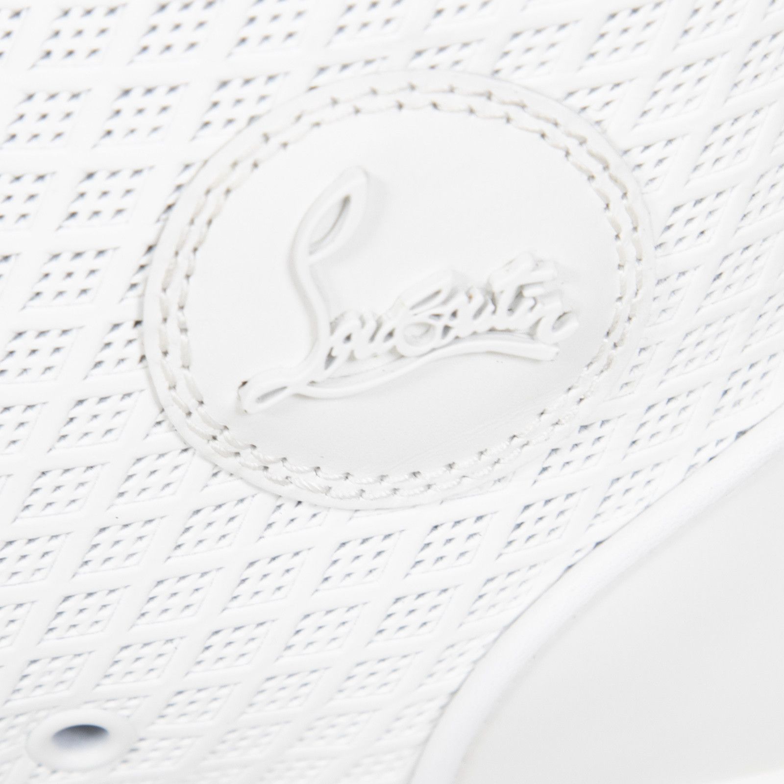 White Leather Lou Spikes Orlato Trainers