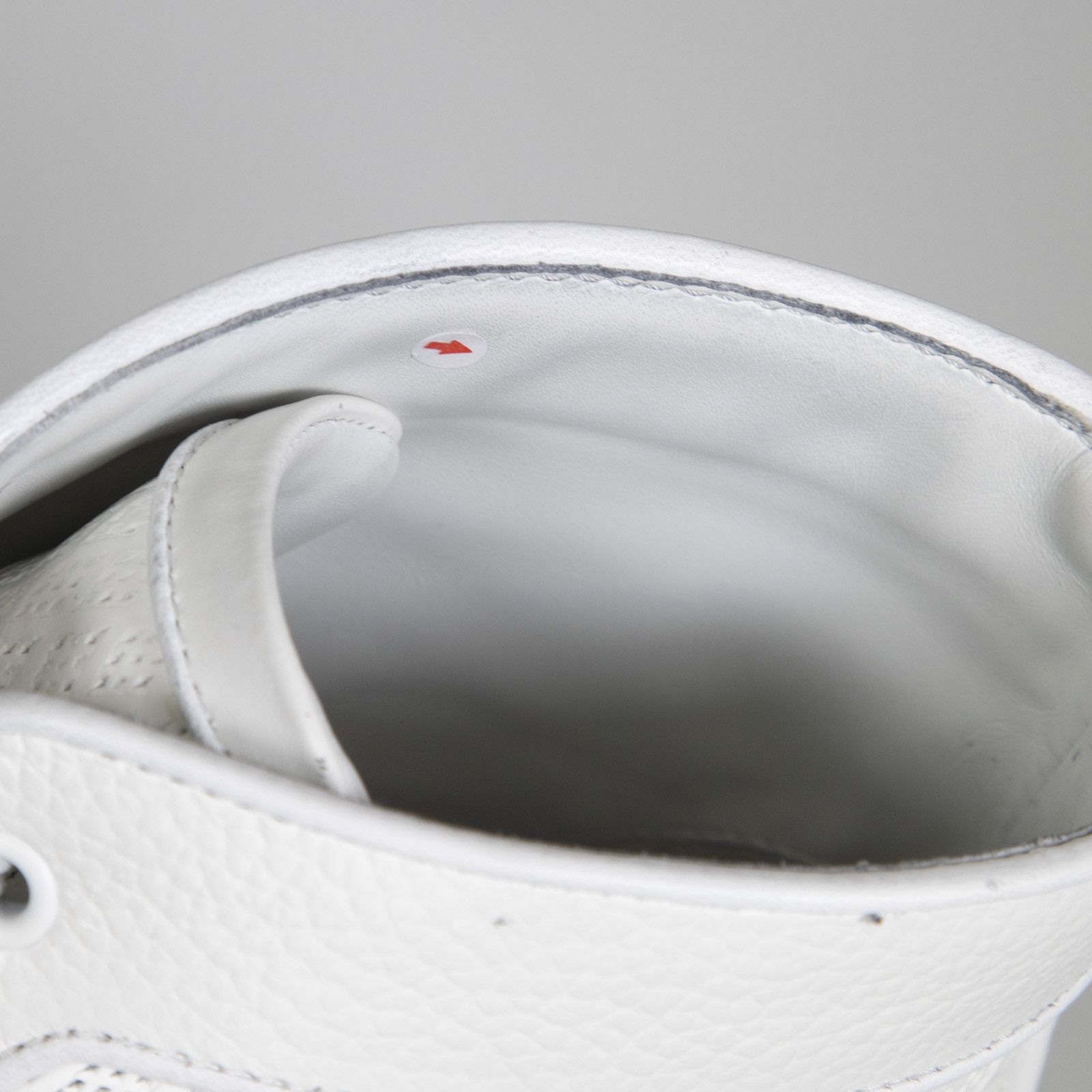 White Leather Lou Spikes Orlato Trainers