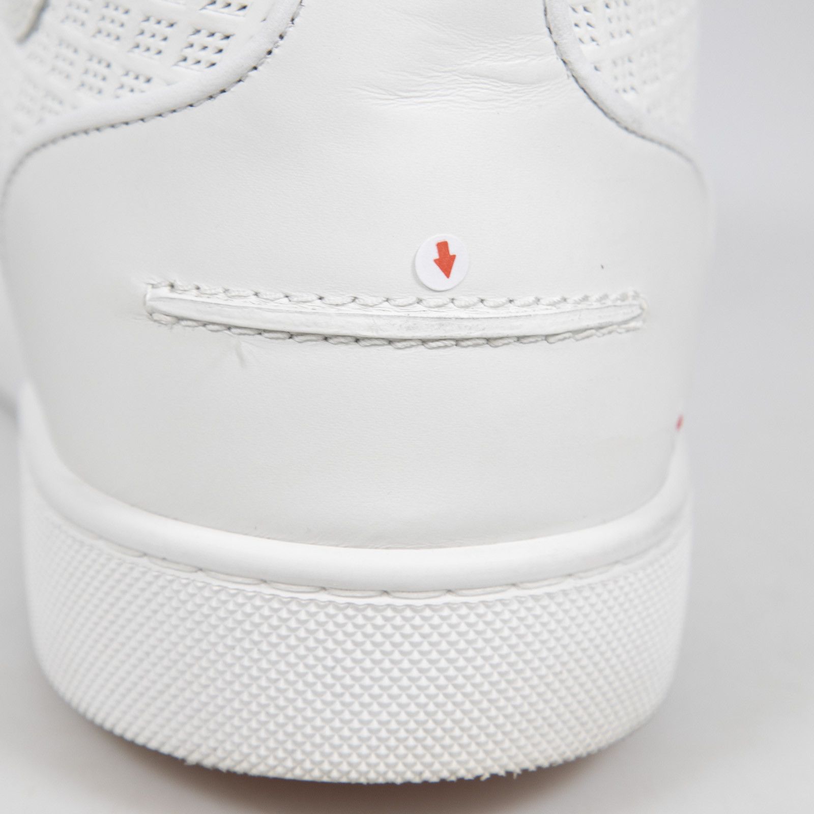 White Leather Lou Spikes Orlato Trainers