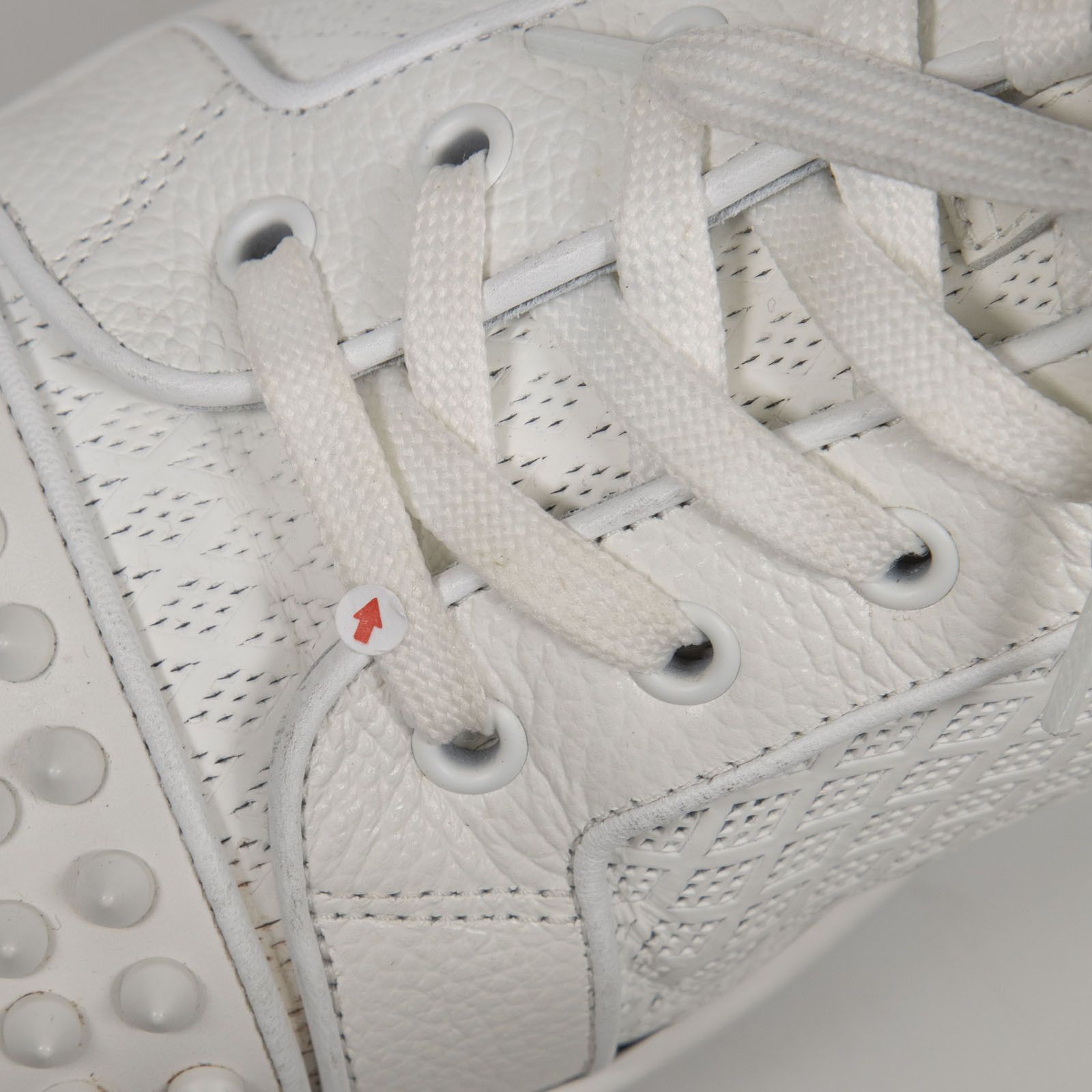 White Leather Lou Spikes Orlato Trainers