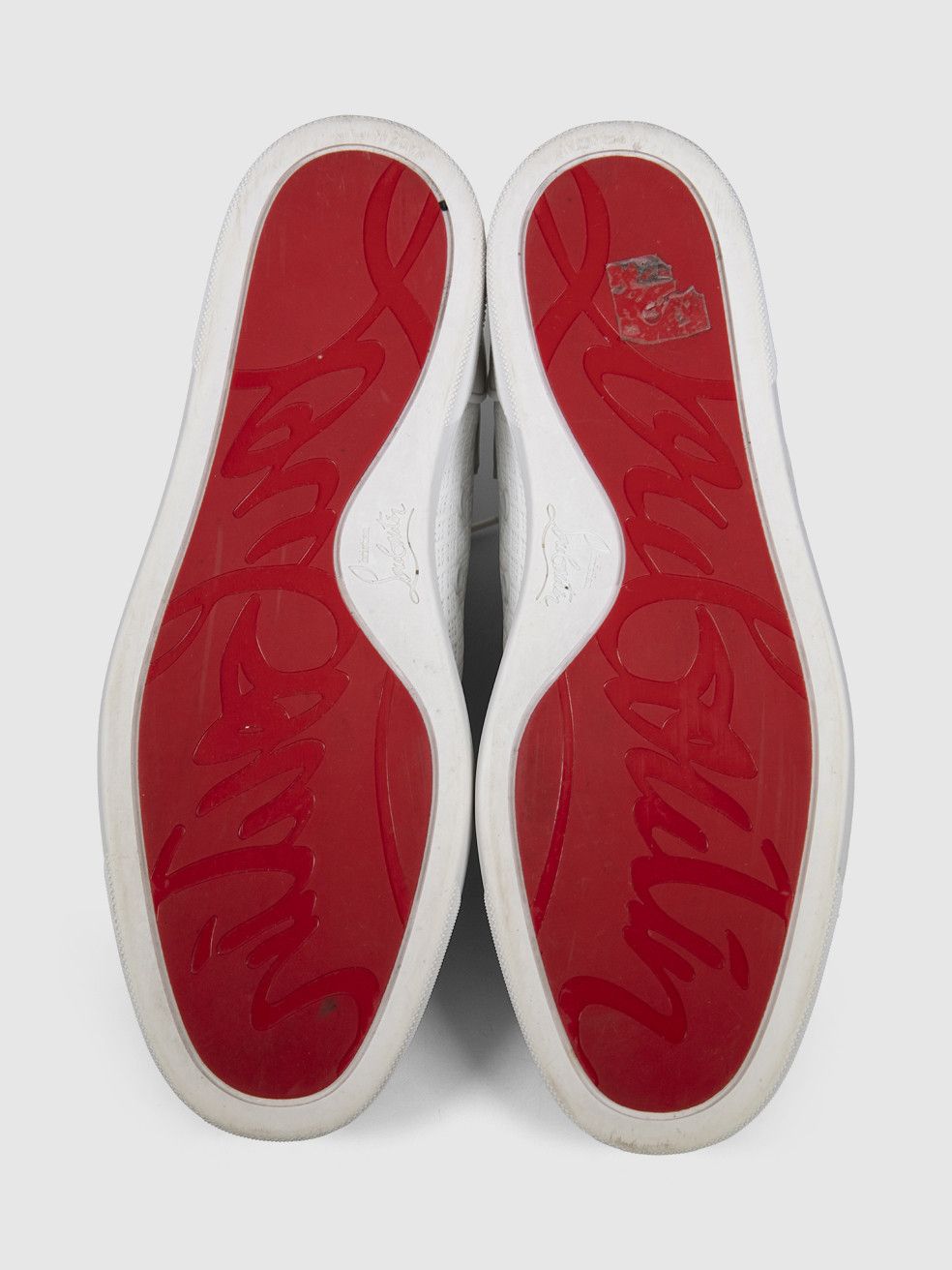 White Leather Lou Spikes Orlato Trainers