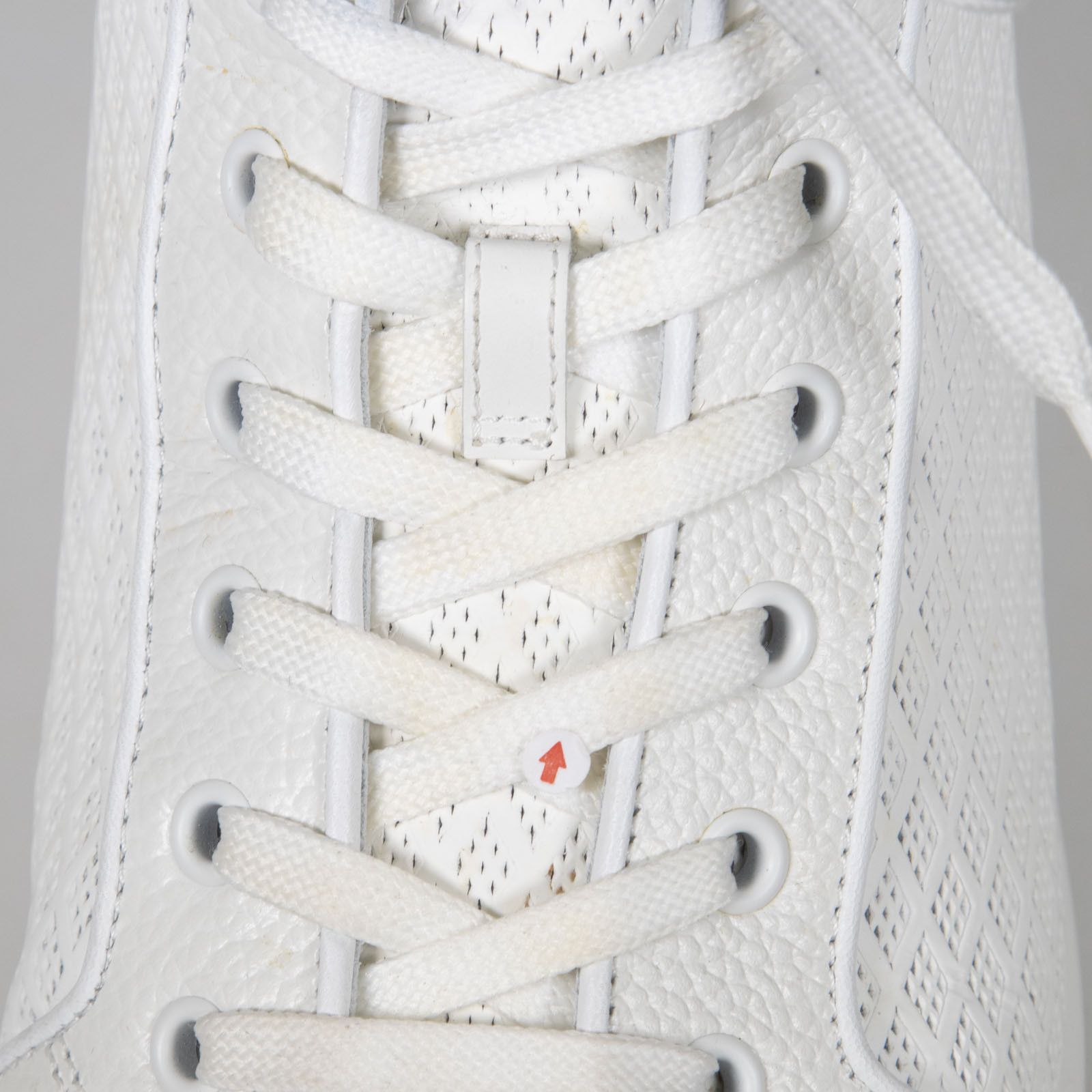 White Leather Lou Spikes Orlato Trainers