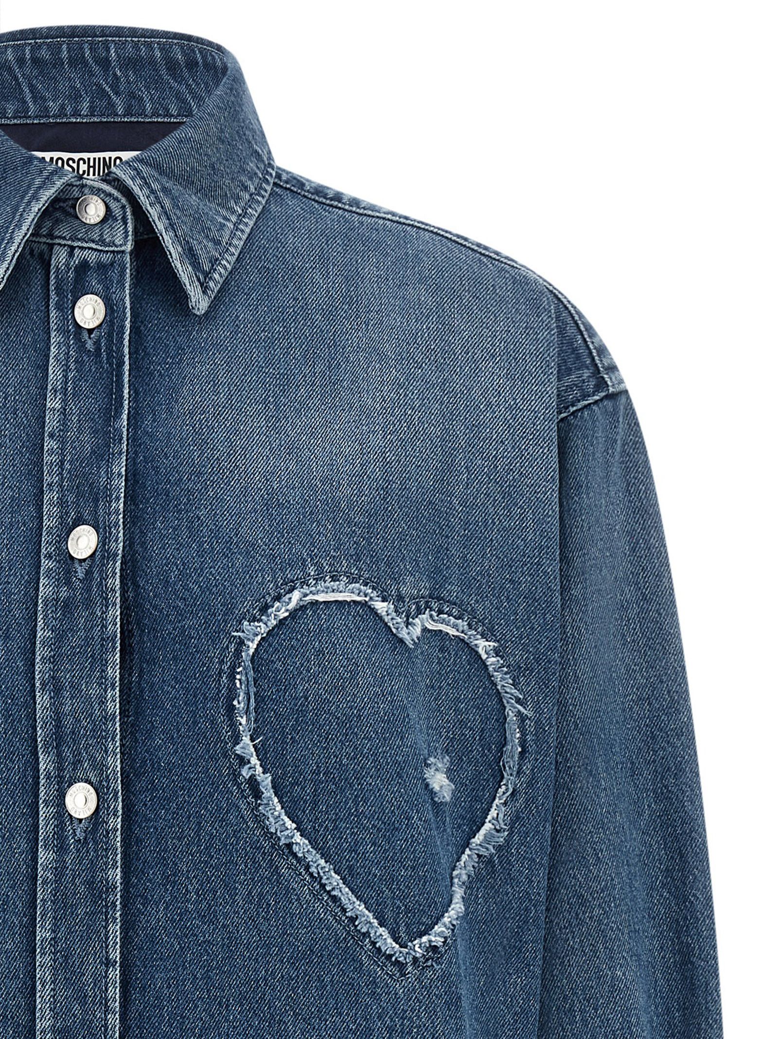Moschino 'Heart' Shirt Size XS / US 0-2 / IT 36-38 - 3 Thumbnail