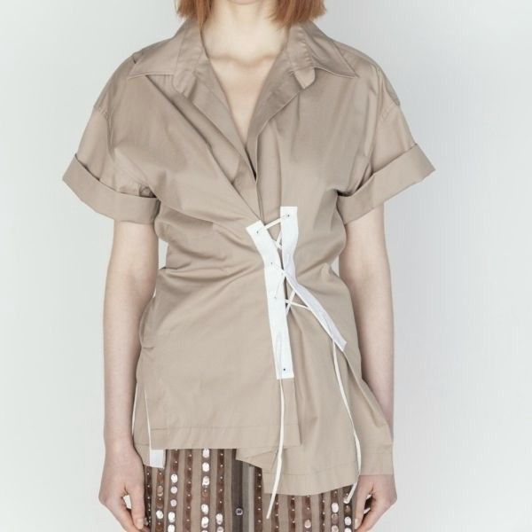 Dries Van Noten Dries Van Noten Dries Van Noten CLICK 8329 W.W.SHIRT Cotton Shirt Textile Tops 241-010752-8329-101 DUTY FREE for USA Size ONE SIZE - 3 Thumbnail