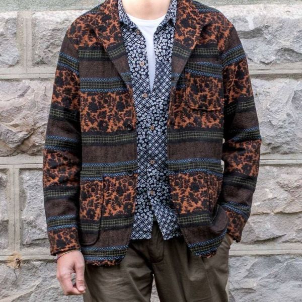 Engineered Garments Engineered Garments Engineered Garments Loiter Jacket Ethnic Floral Jacquard Jacket Textile Outerwear DUTY FREE for USA Size ONE SIZE - 3 Thumbnail