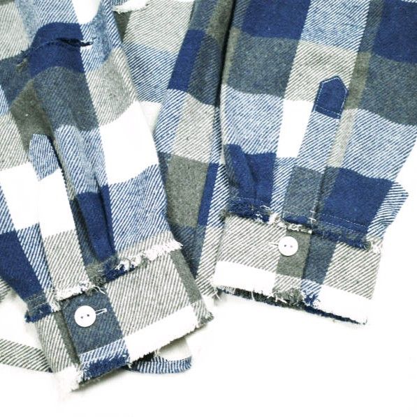 Other Other Danke Schon FLANNEL DAMAGE SHIRTS BLOCK Polyester Cotton Rayon Shirt Textile Tops UNS24033B-DS DUTY FREE for USA Size ONE SIZE - 5 Thumbnail