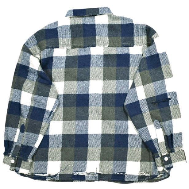 Other Other Danke Schon FLANNEL DAMAGE SHIRTS BLOCK Polyester Cotton Rayon Shirt Textile Tops UNS24033B-DS DUTY FREE for USA Size ONE SIZE - 2 Thumbnail
