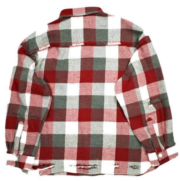 Other Other Danke Schon FLANNEL DAMAGE SHIRTS BLOCK Blended Long Sleeve Shirt Textile Tops UNS24033B-0DS DUTY FREE for USA Size ONE SIZE - 2 Thumbnail