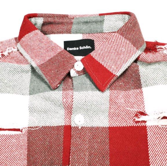 Other Other Danke Schon FLANNEL DAMAGE SHIRTS BLOCK Blended Long Sleeve Shirt Textile Tops UNS24033B-0DS DUTY FREE for USA Size ONE SIZE - 4 Thumbnail