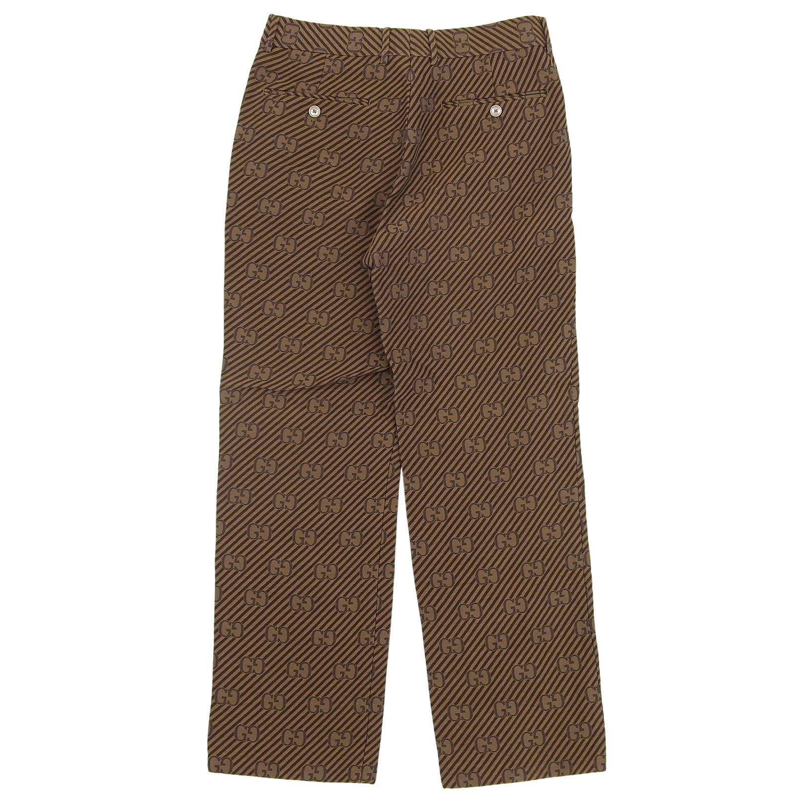 Gucci Gucci Gucci GG logo stripe pattern Cotton Silk Pants Textile Pants 630062 DUTY FREE for USA Size ONE SIZE - 2 Thumbnail