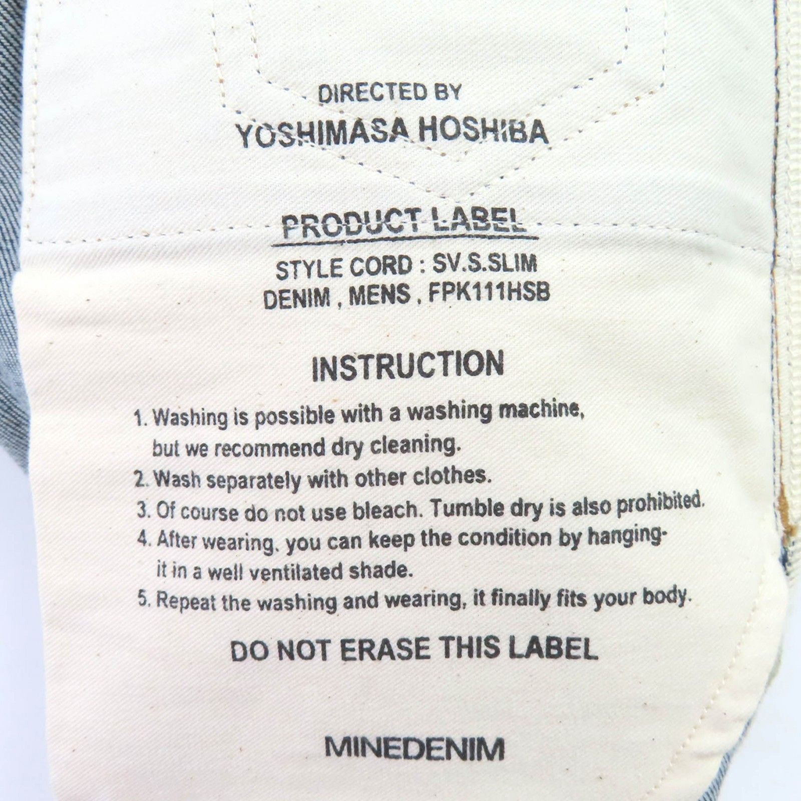 Other Other MINEDENIM S.Slim STR 5 Pocket Cotton Denim Pants Textile Jeans FPK111HSB DUTY FREE for USA Size ONE SIZE - 7 Thumbnail
