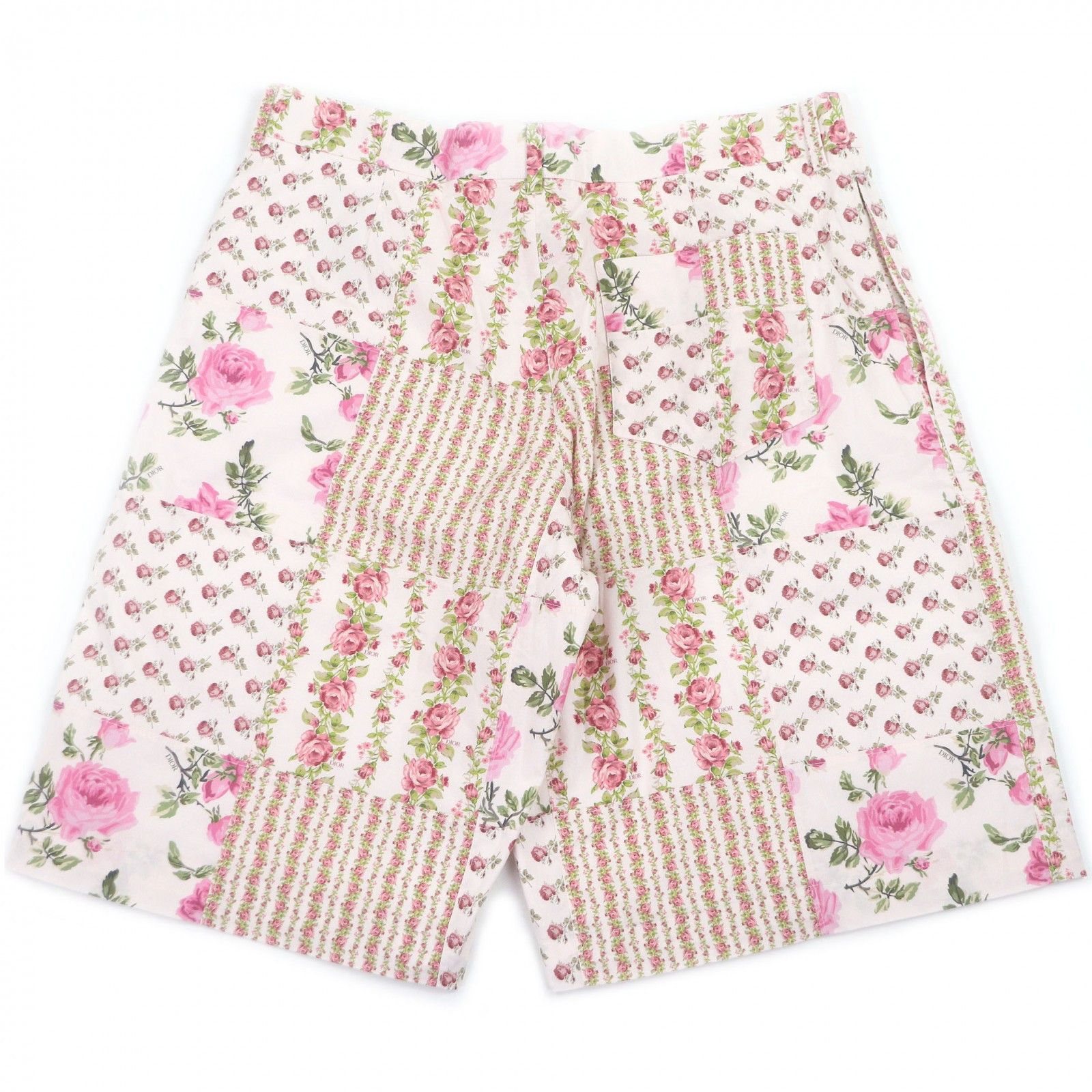 Dior Dior Dior Floral rose print Cotton Shorts Textile Shorts 293C170B5680 DUTY FREE for USA Size ONE SIZE - 2 Thumbnail