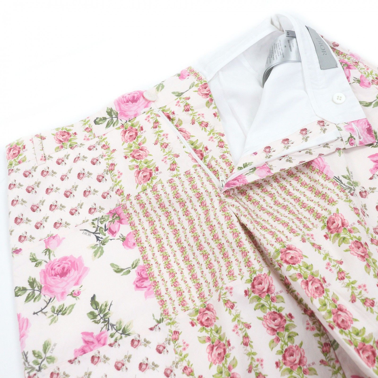 Dior Dior Dior Floral rose print Cotton Shorts Textile Shorts 293C170B5680 DUTY FREE for USA Size ONE SIZE - 3 Thumbnail