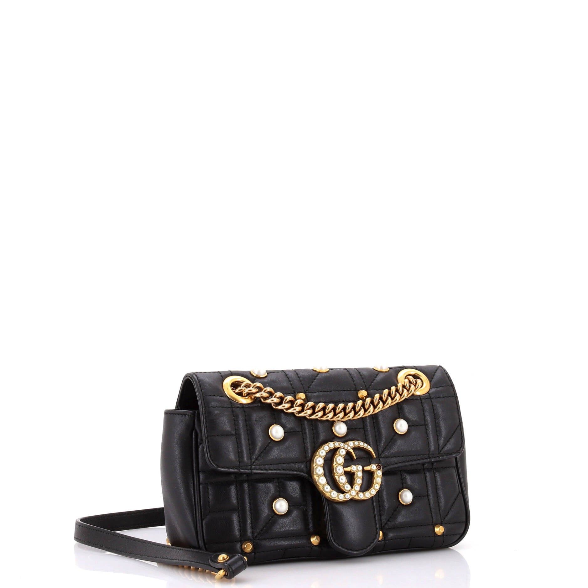 Gucci Pearly GG Marmont Flap Bag Size ONE SIZE - 2 Thumbnail